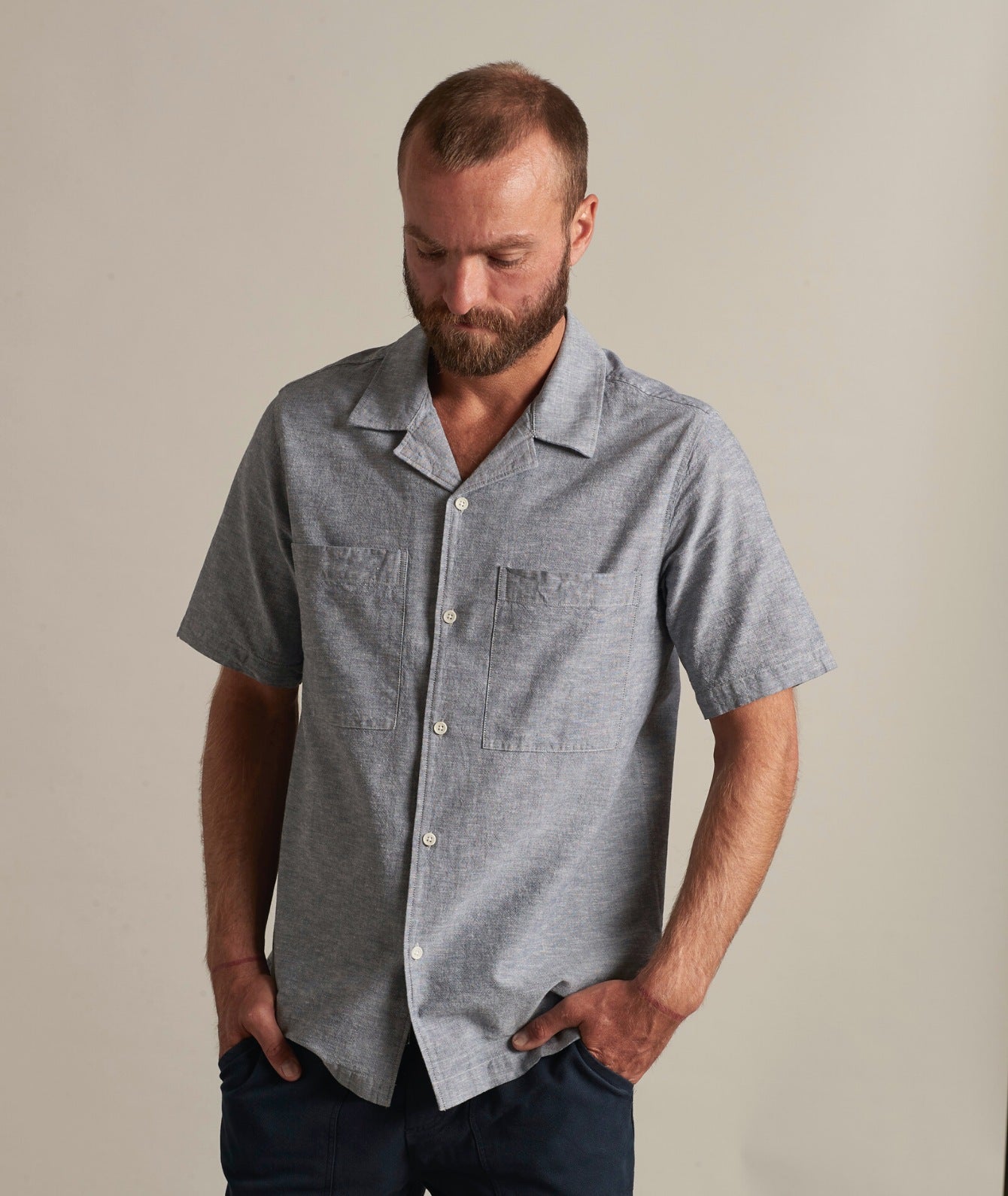 Elsk Pelle Men'S Ss Shirt | Blue