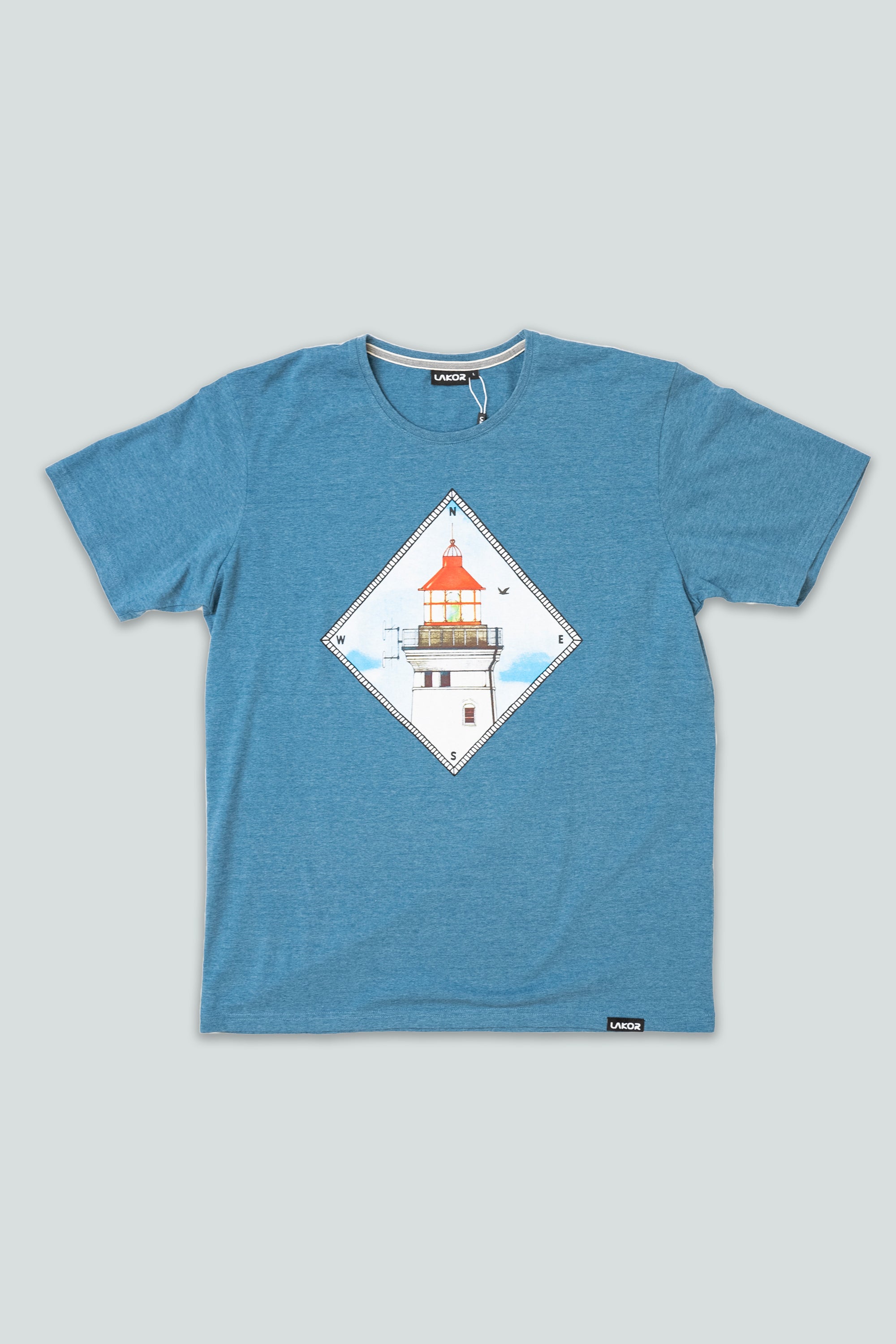 White Sands Lighthouse T-shirt (medelblå)