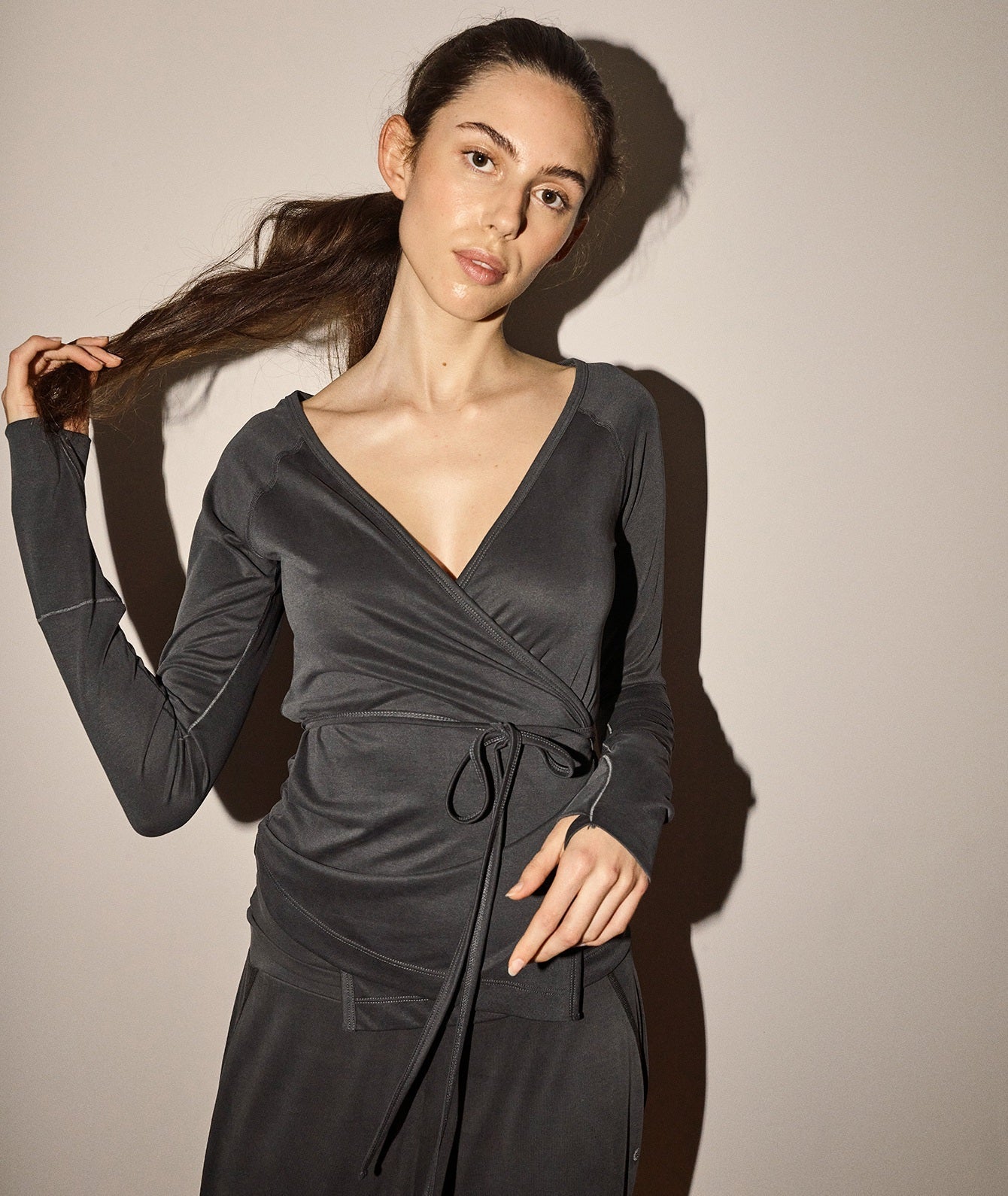 18003 | My X Elsk Nanna Flow Ls Top | Pirate Black