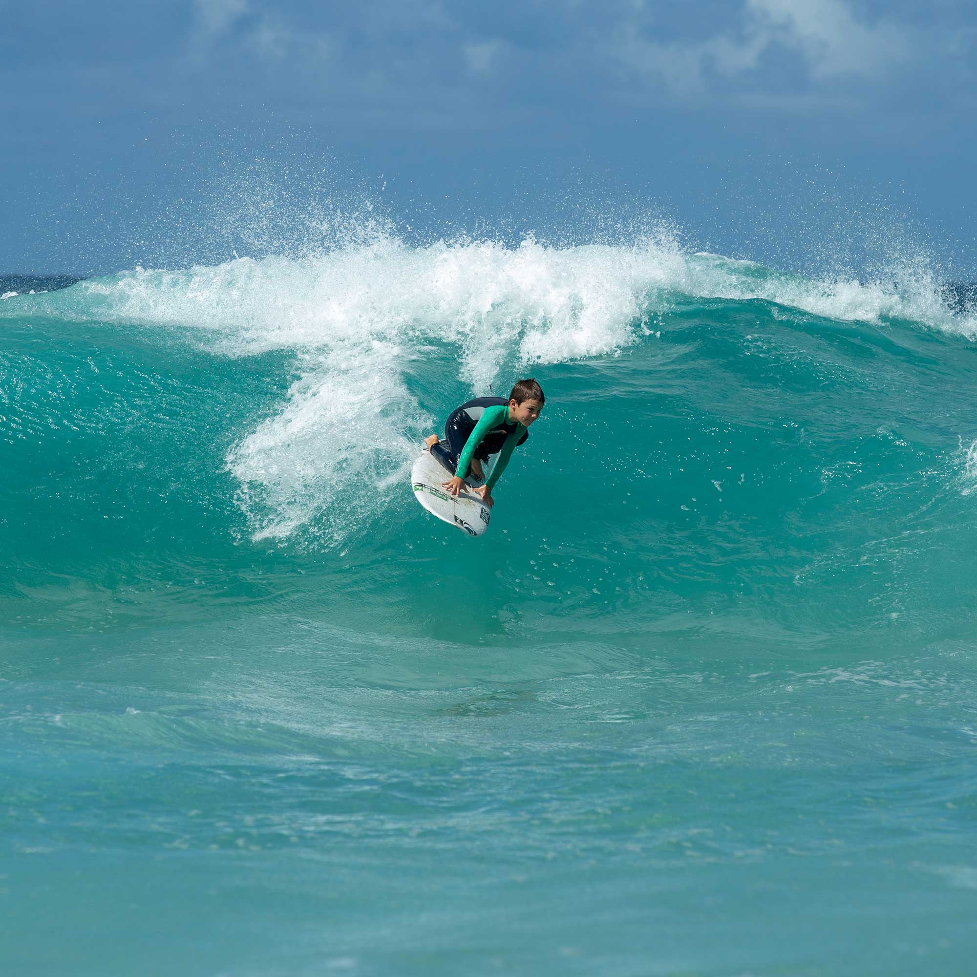 Toddler Reactor-2 2mm Back Zip Full - Pojkar - skiffer/lightaqua/ocean