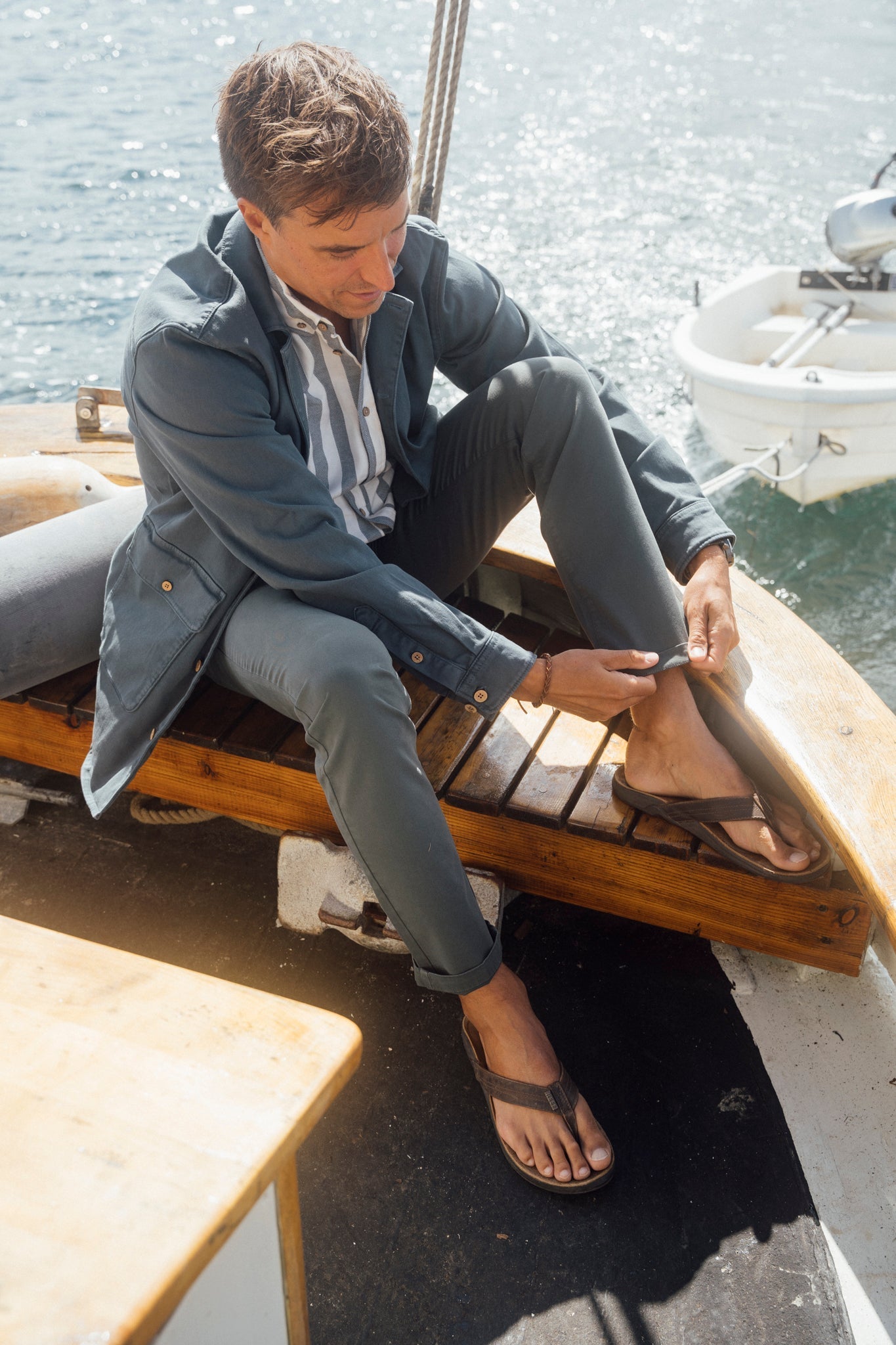 Calle Overshirt (mörk skiffer)