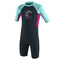 Toddler Reactor-2 2mm Back Zip S/S Spring - Girls - skiffer/bär/sjöglas