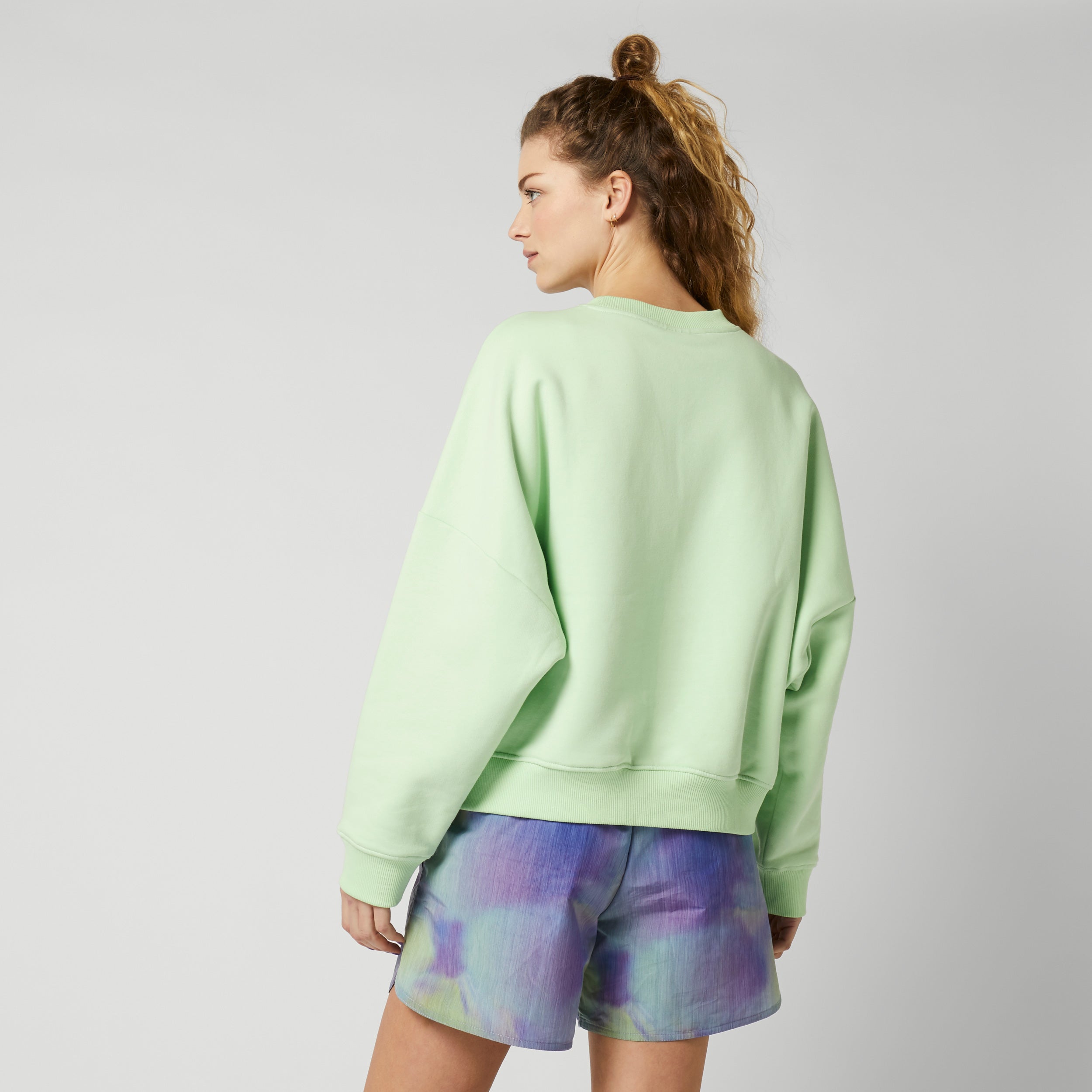 Mystic - Dropped Shoulder Crew Sweat Women - Lime Green