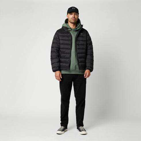 Quilted Midlayer Jacket - Black