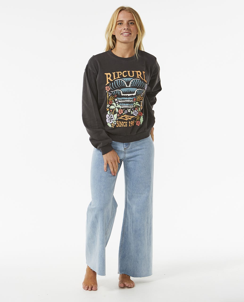 Tiki Tropic Relaxed crew fleece