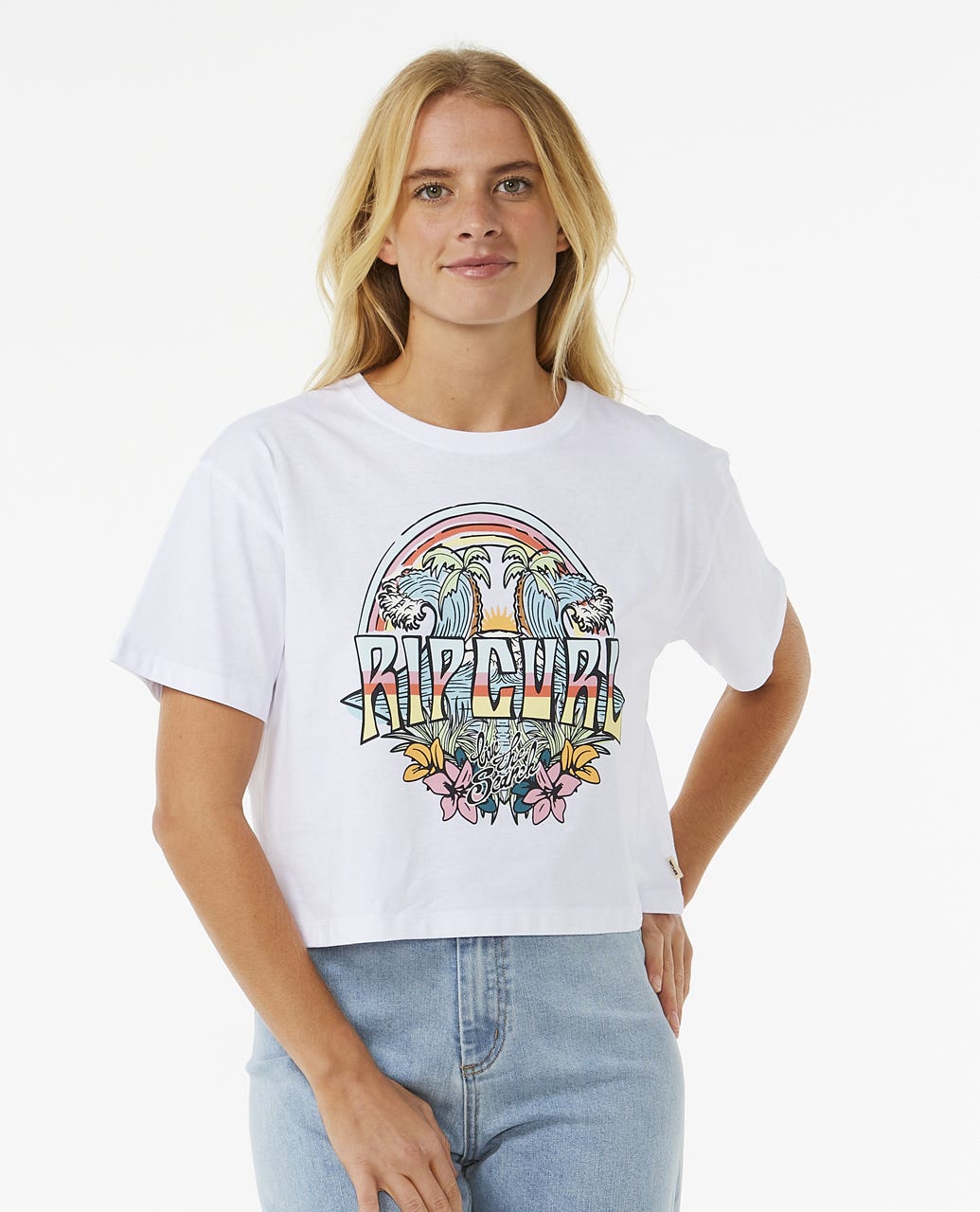 Block Party Crop Kortärmad T-shirt