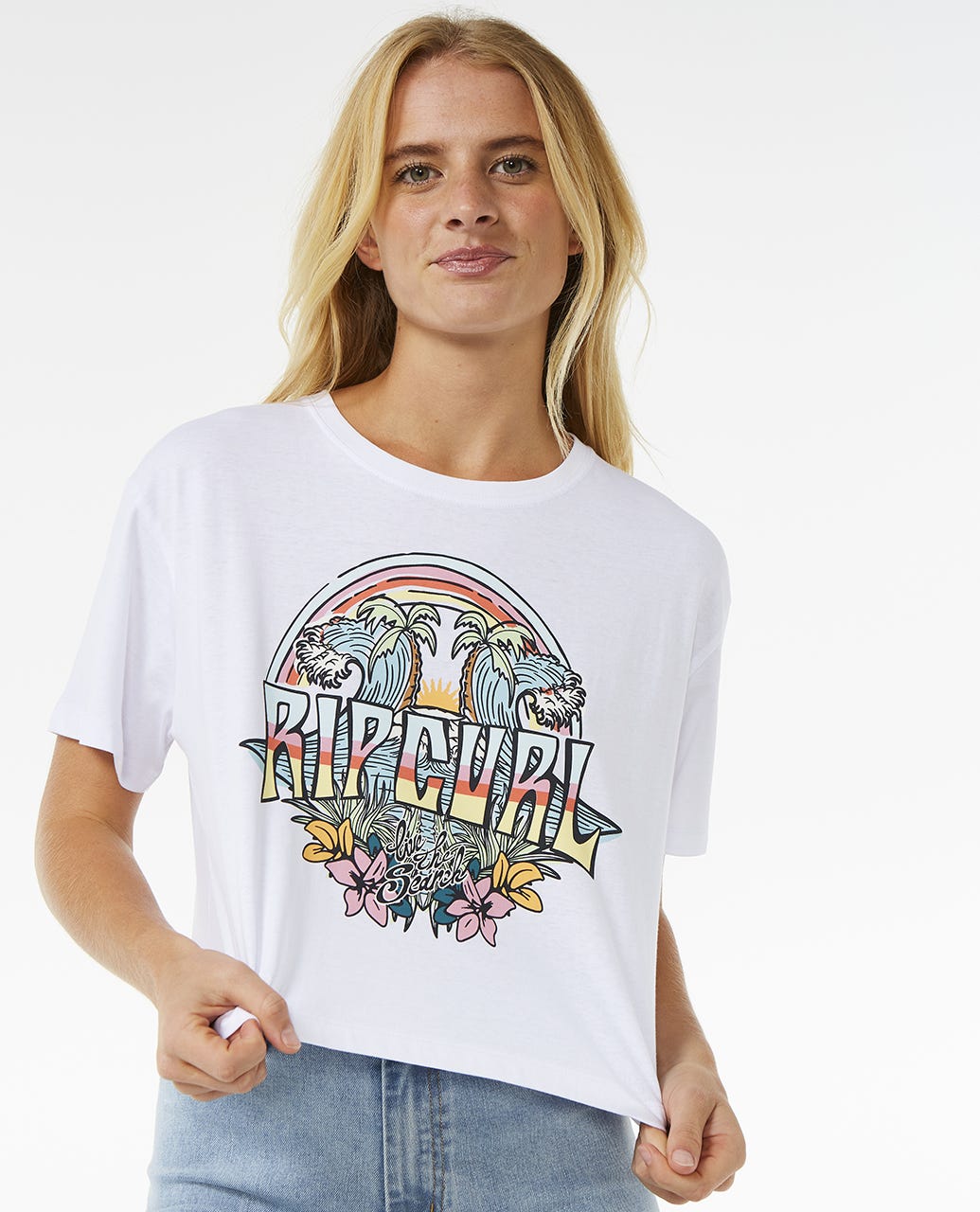 Block Party Crop Kortärmad T-shirt