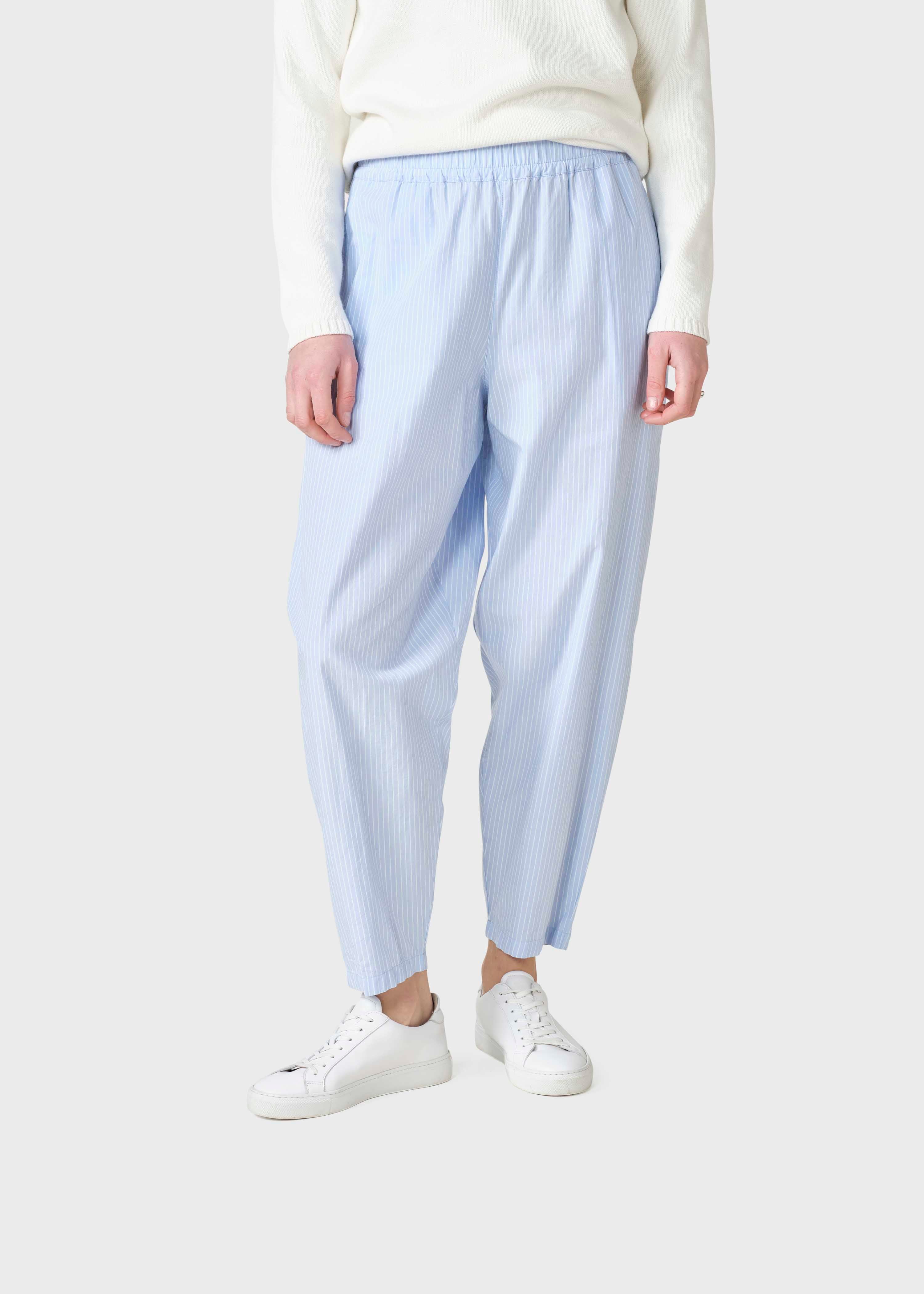 Aya Stripe Pants - Light Blue