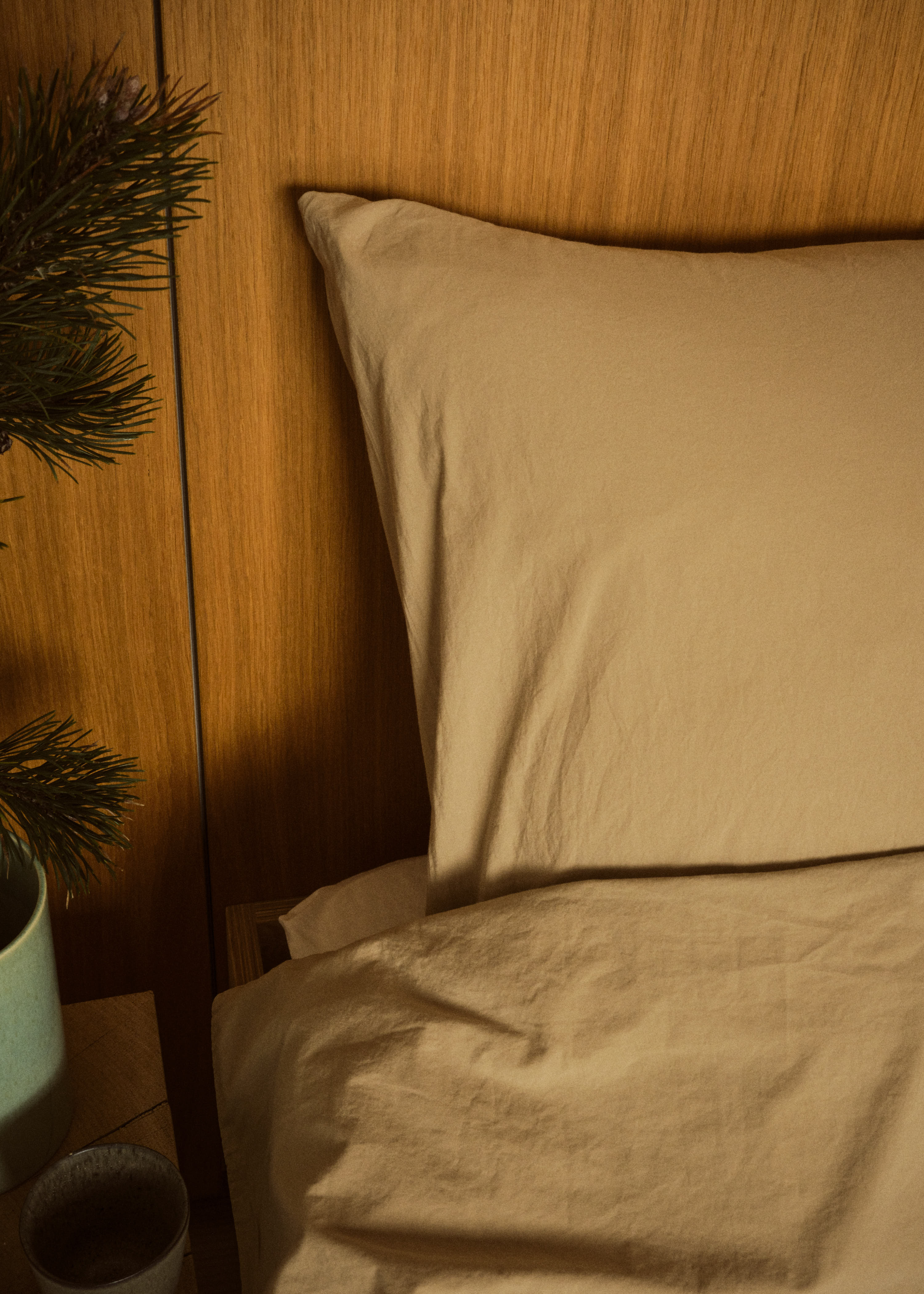 Bed Set - Plain - 140 X 220 + 80 X 80 - Sand