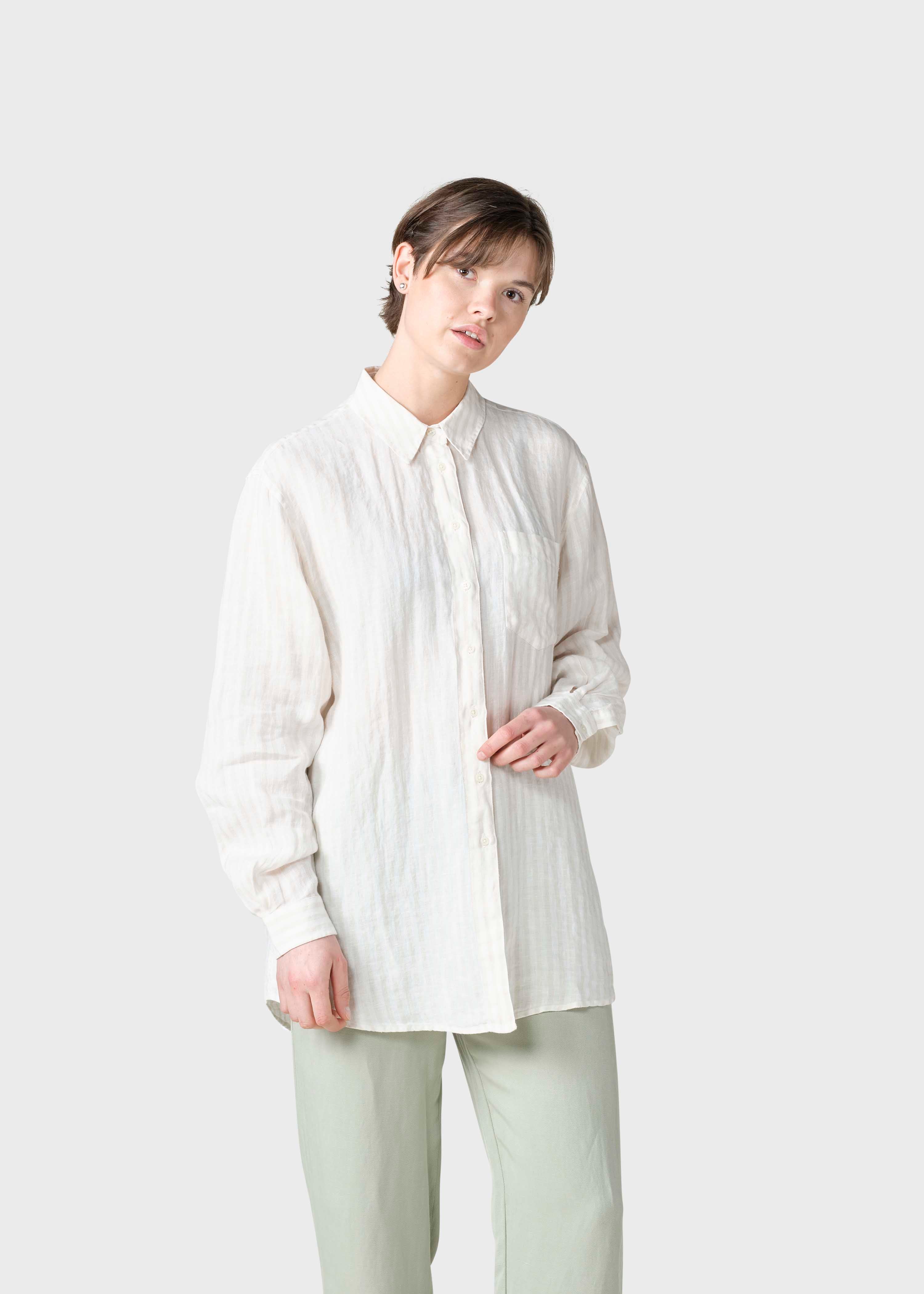 Belinda Linen Shirt - Cream/sand