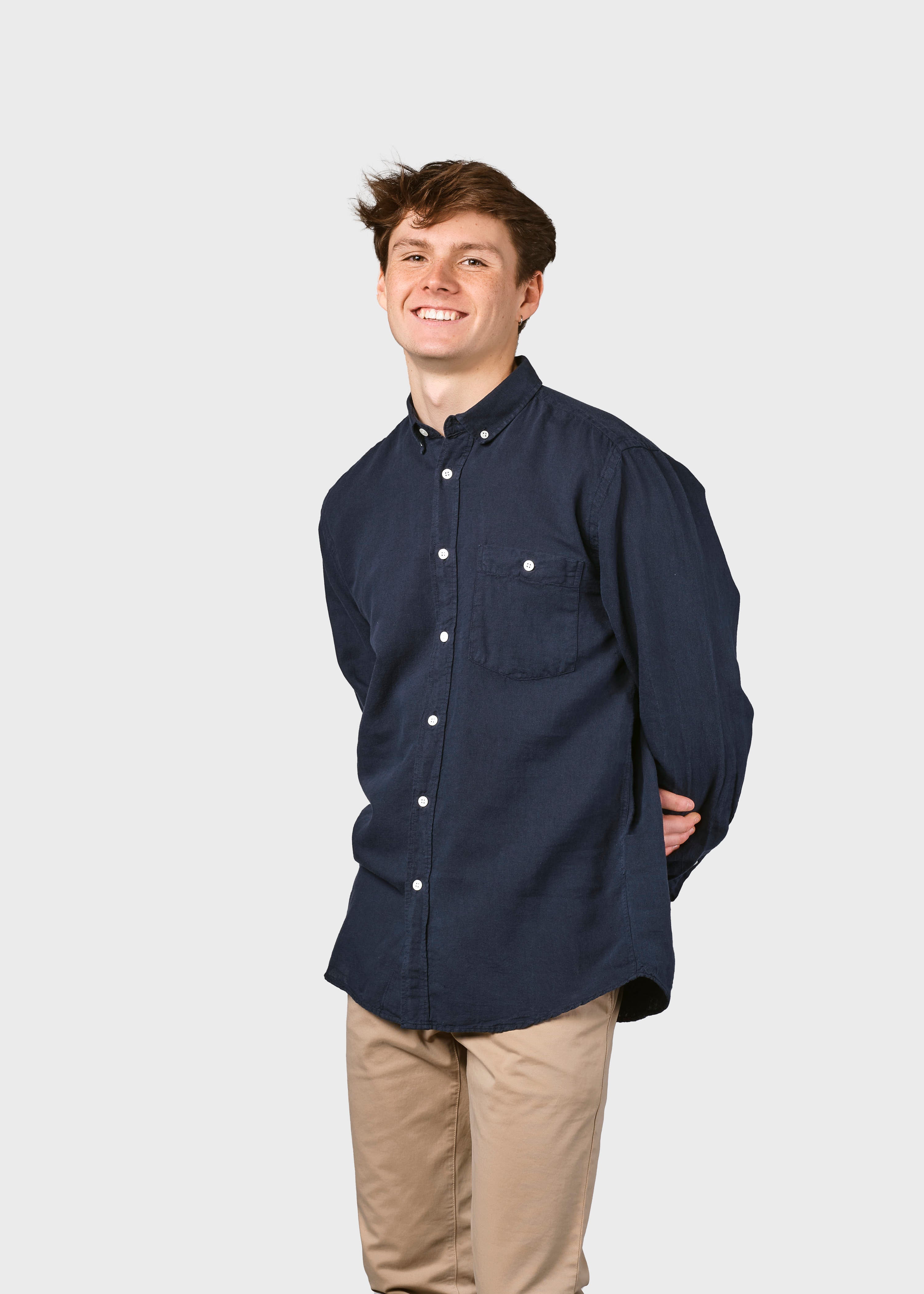 Benjamin Linen Shirt - Navy