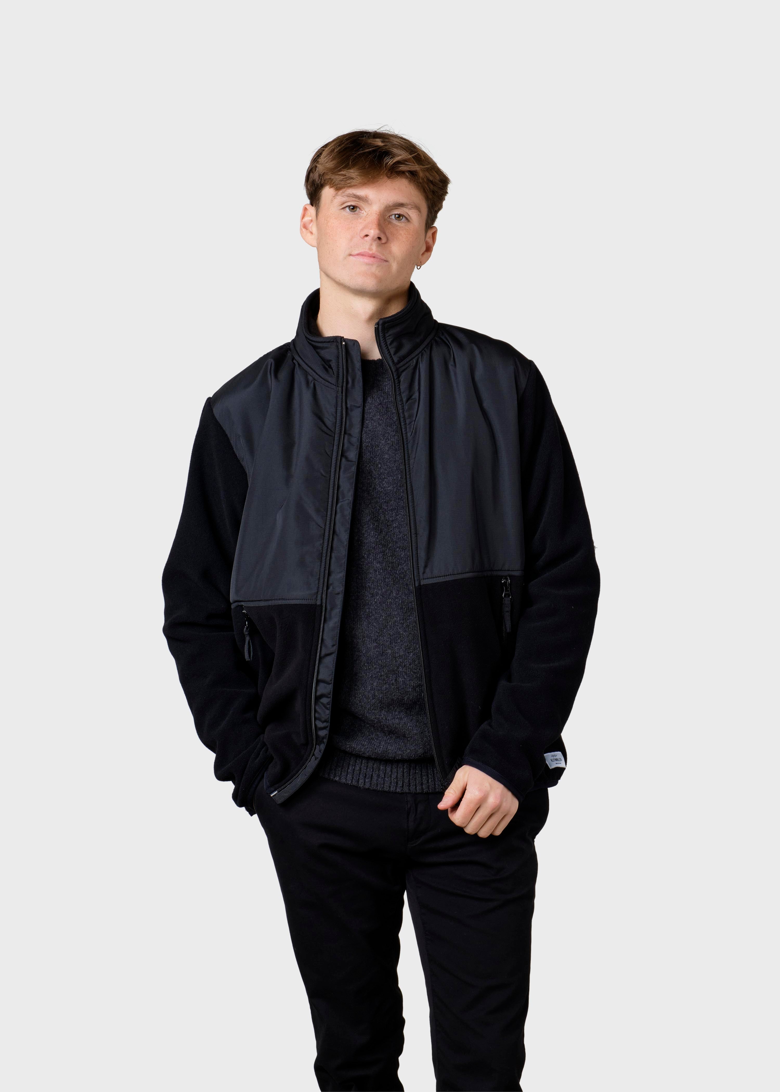 Midi Fleece Jacket - Black/black