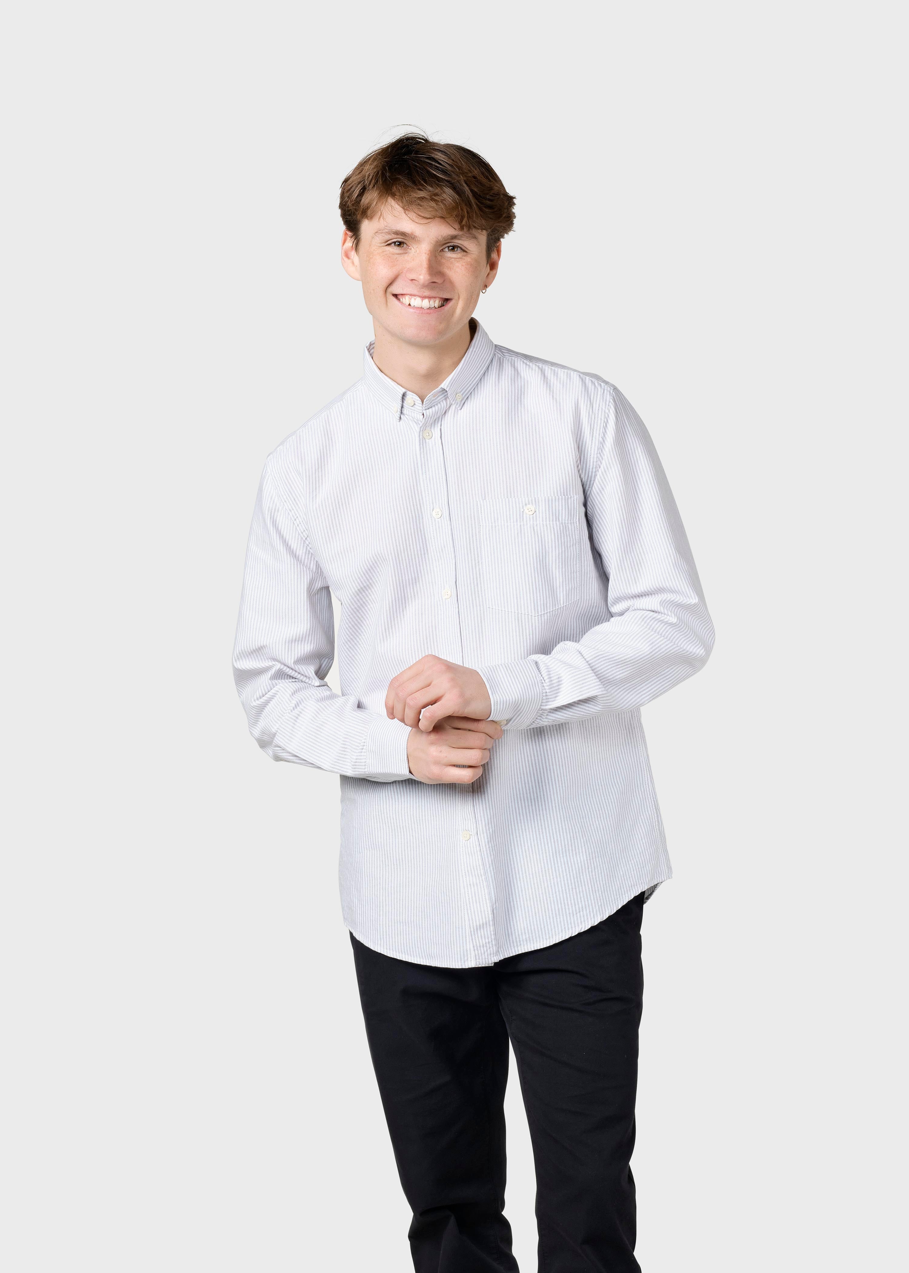 Benjamin Striped Shirt - White/sand
