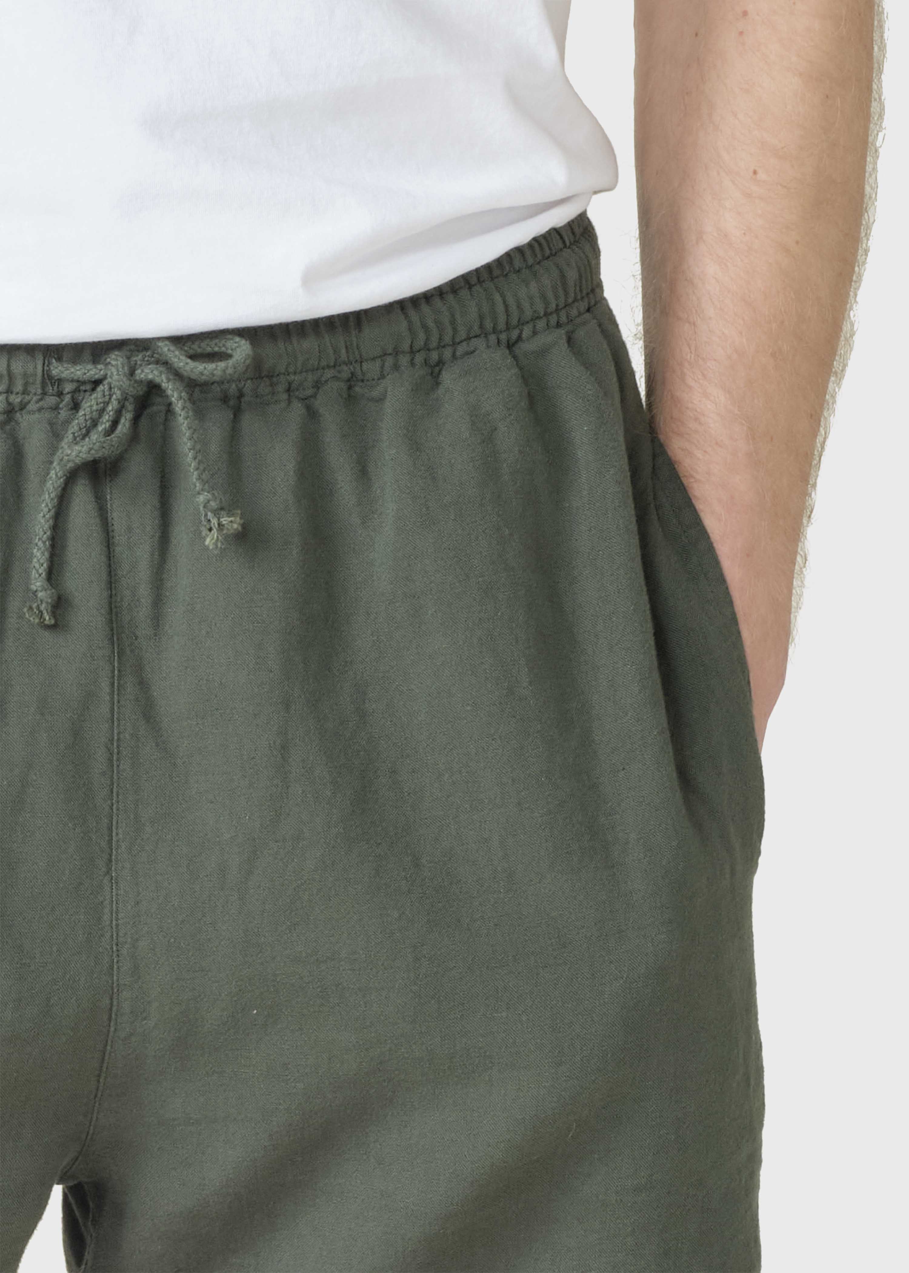 Bertram Linen Shorts - Olive
