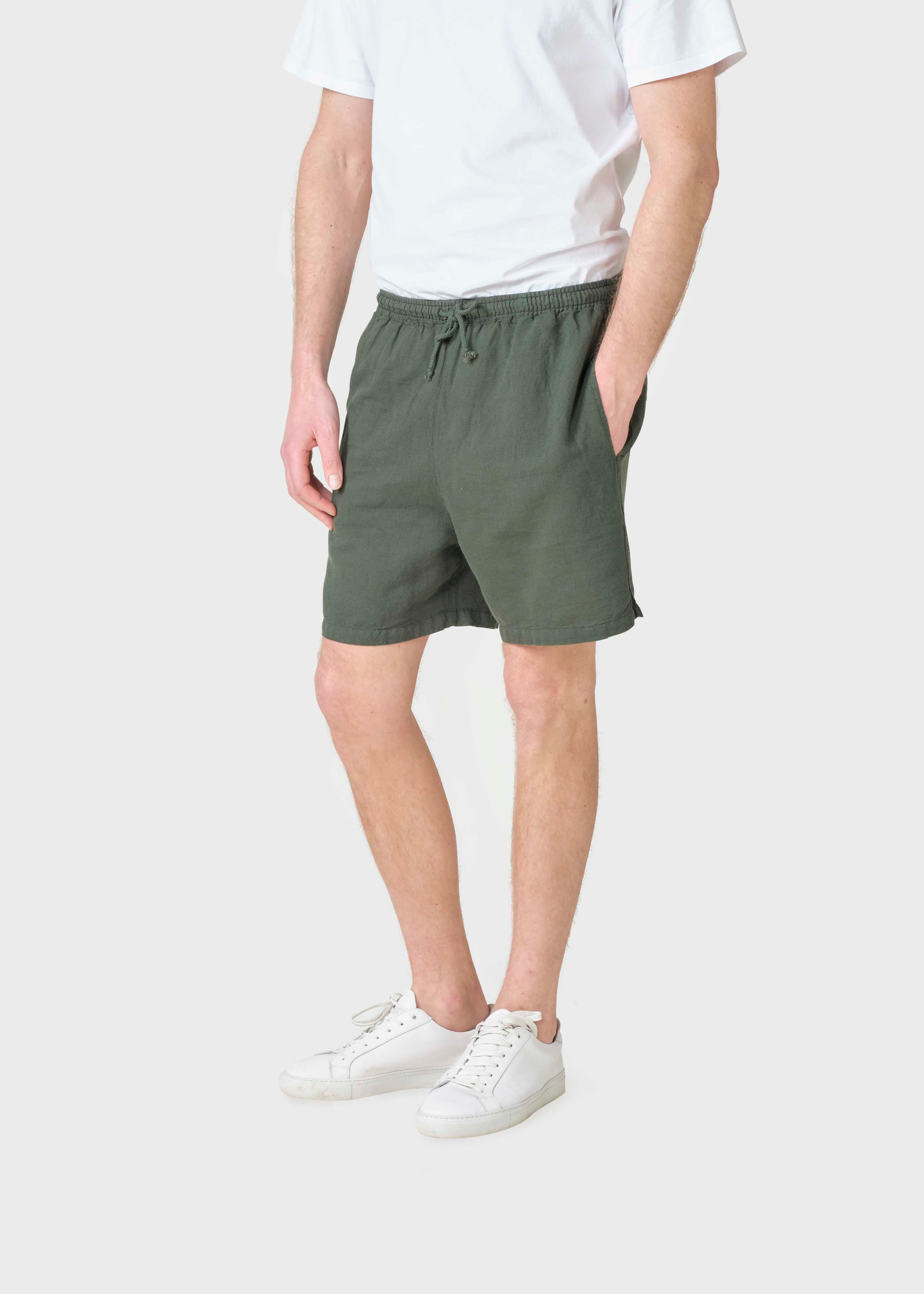 Bertram Linen Shorts - Olive