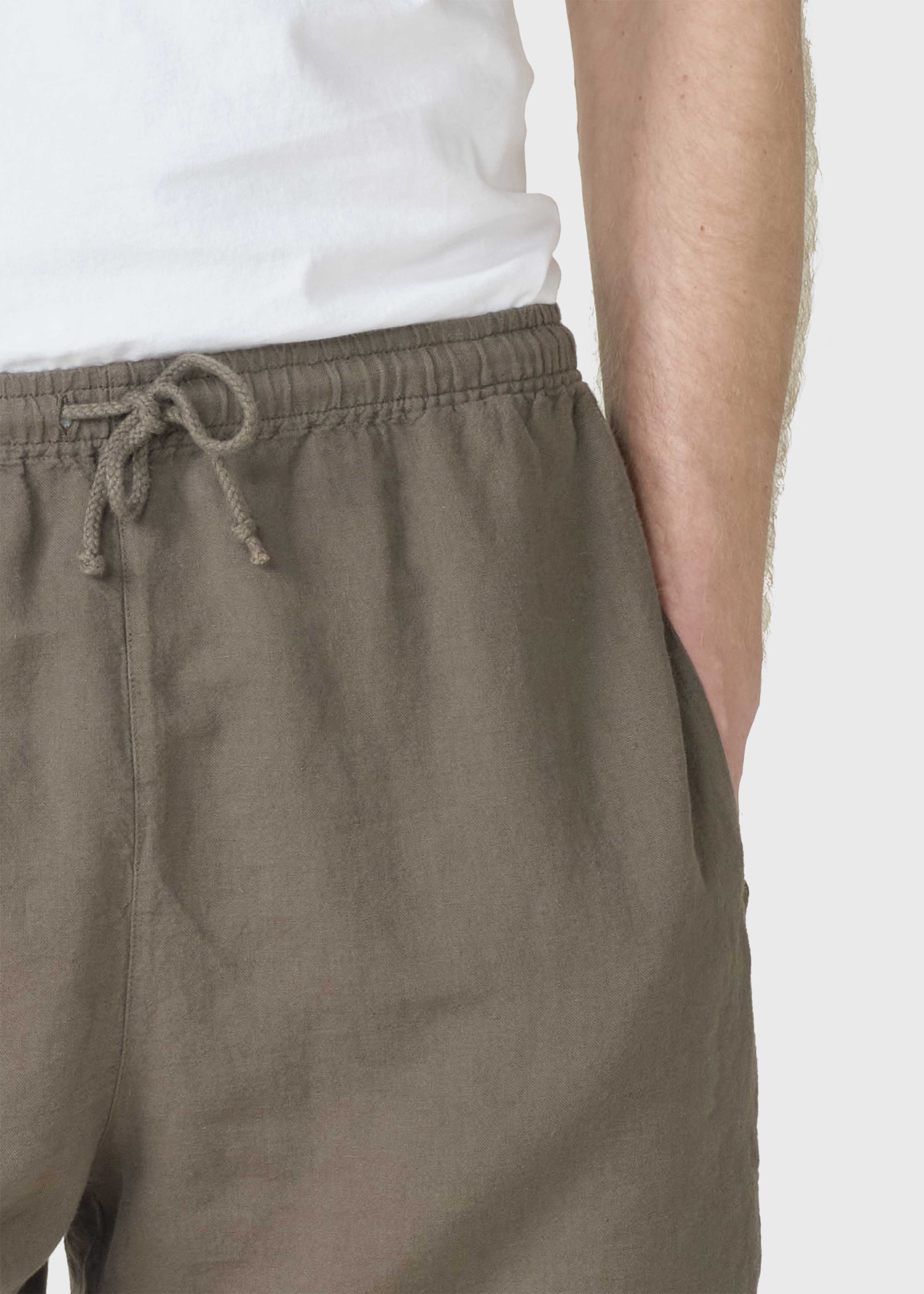 Bertram Linen Shorts - Taupe