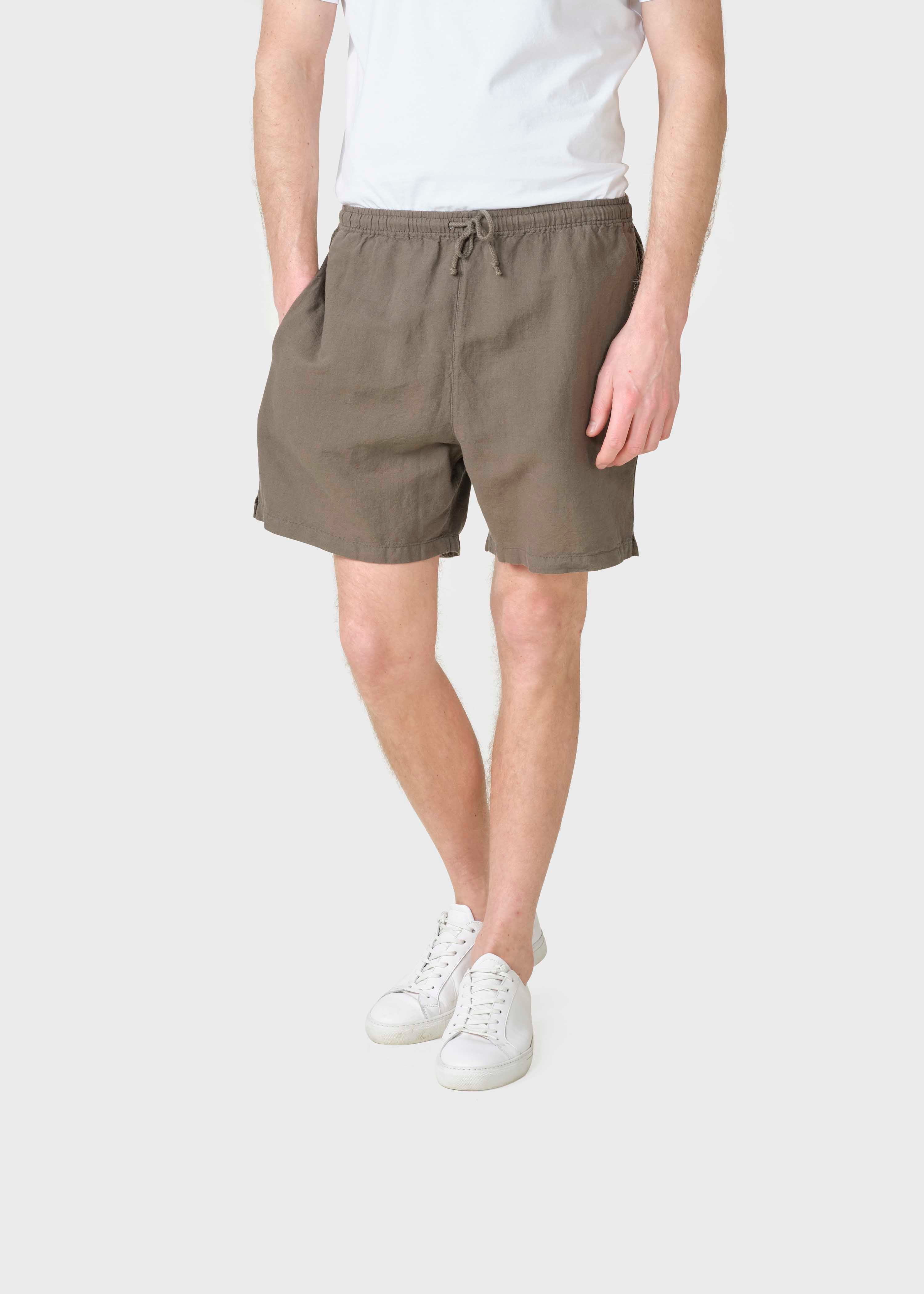 Bertram Linen Shorts - Taupe