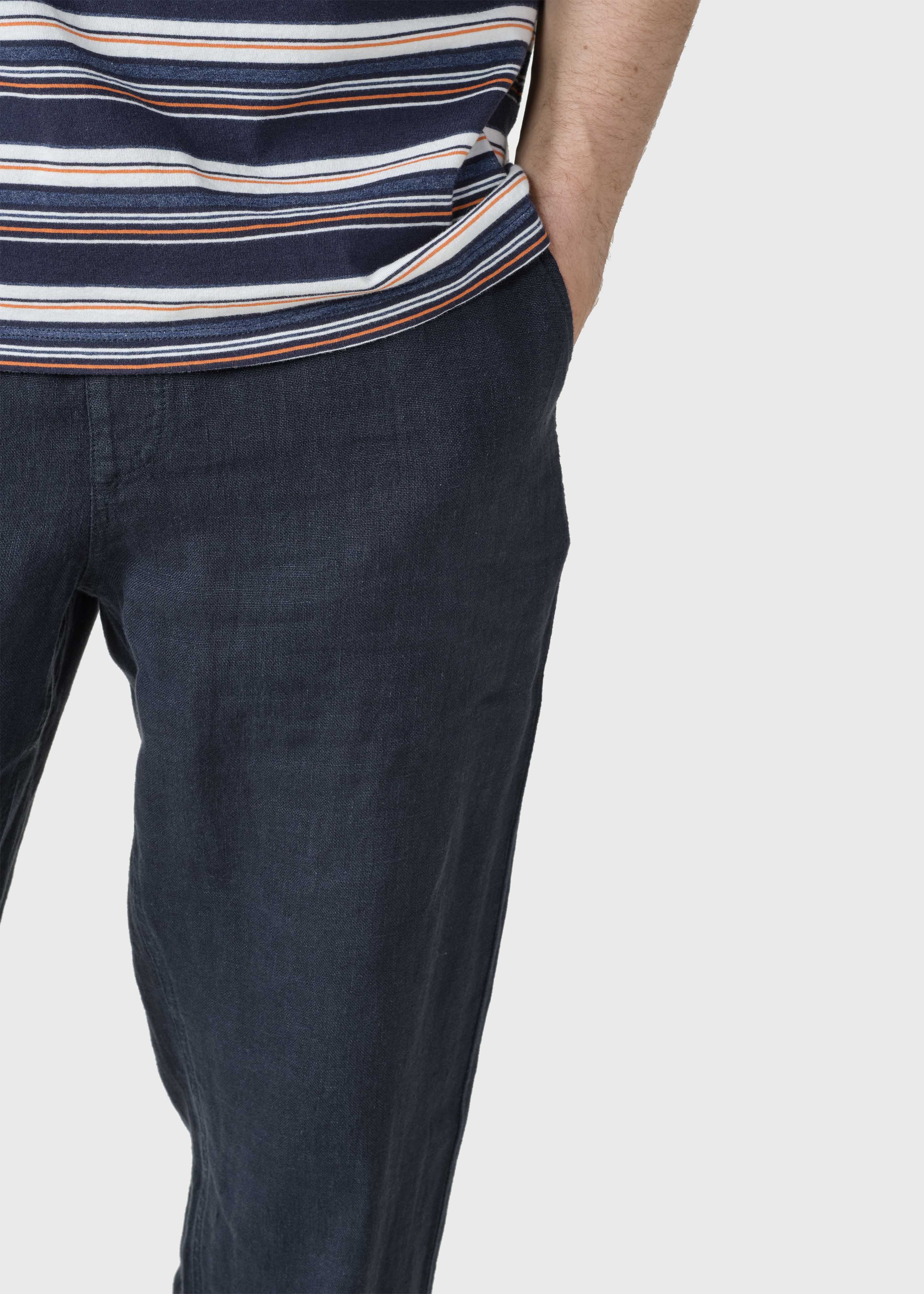 Birger Cotton/linen Pants - Navy