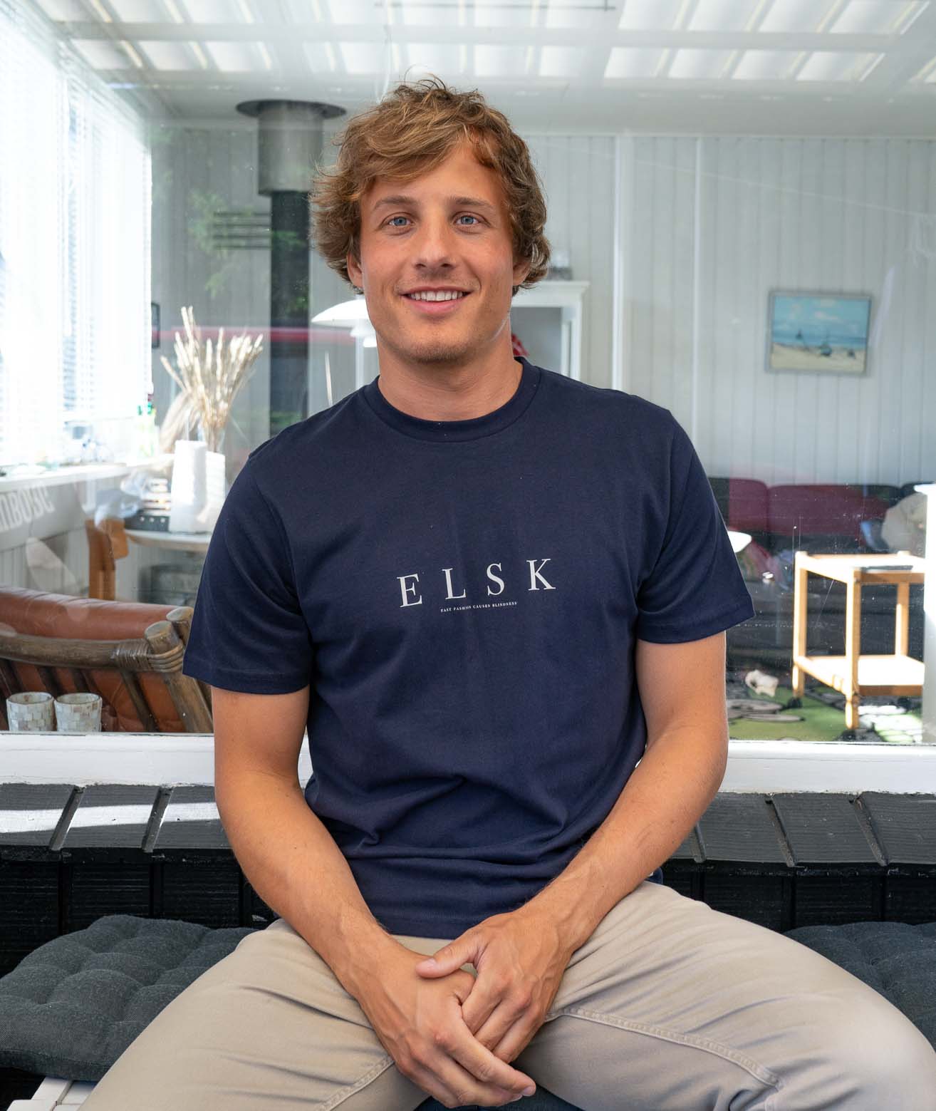 01002 | Elsk® Pure Ep Brushed T-Shirt | Dark Navy