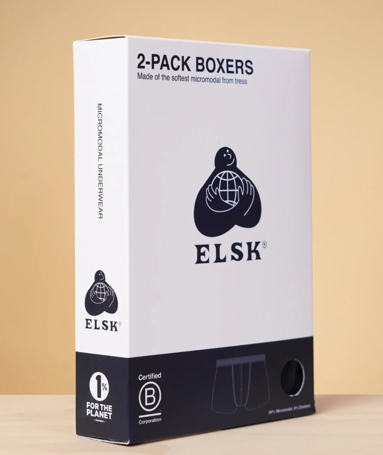 Men’S Micromodal Underwear Boxers 2-Pack