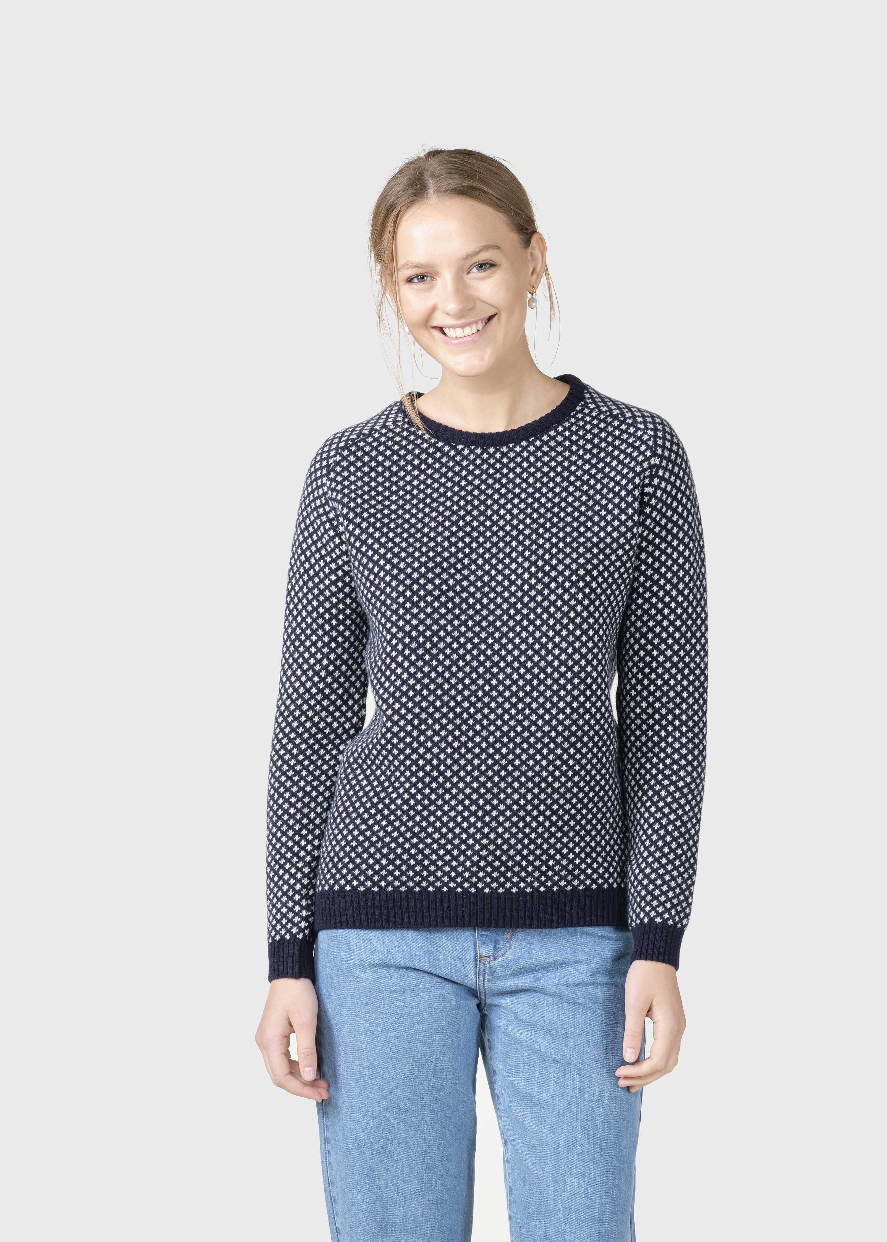 Elaine Knit - Navy/cream