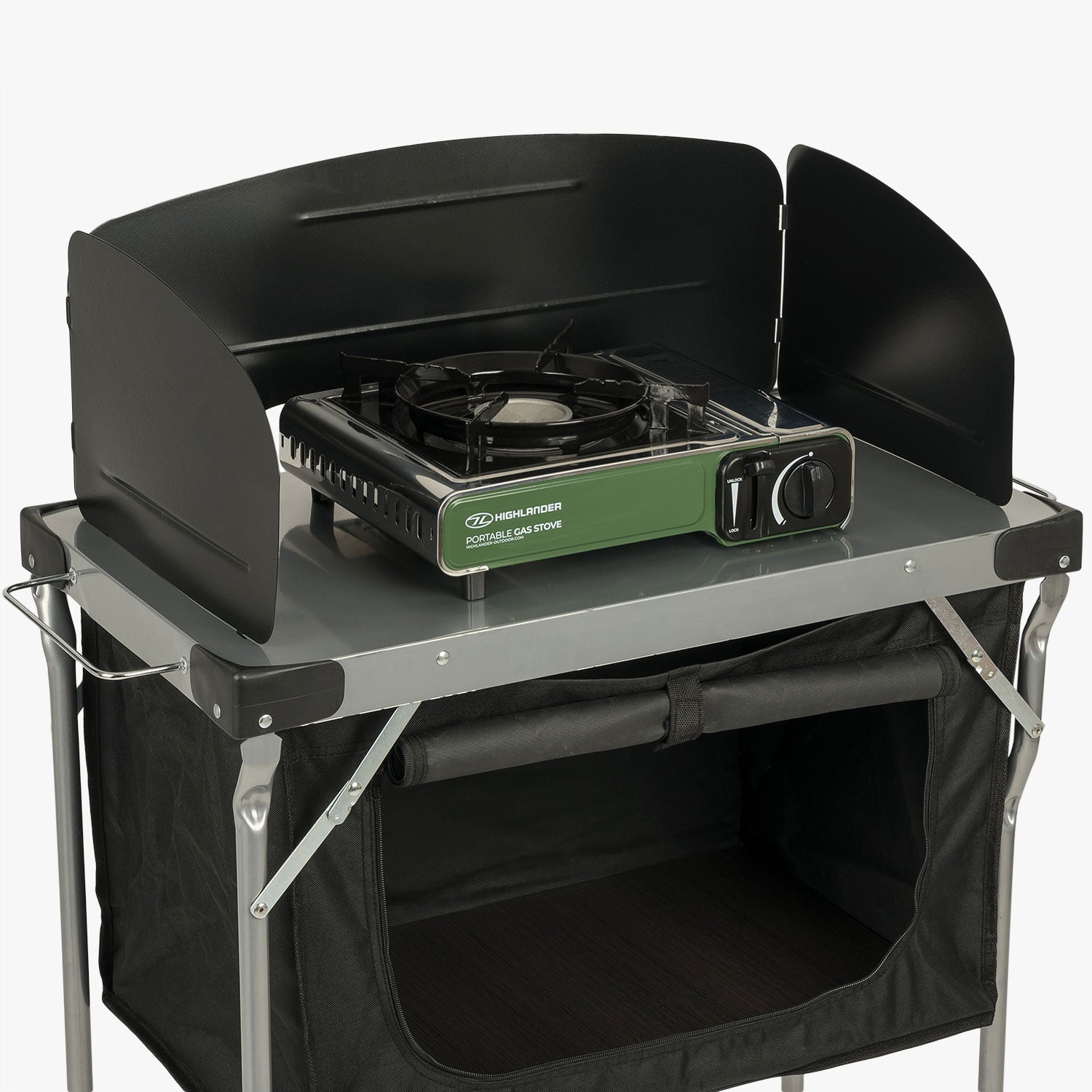 Highlander - Stål Kjøkken Camping Stativ & Skab