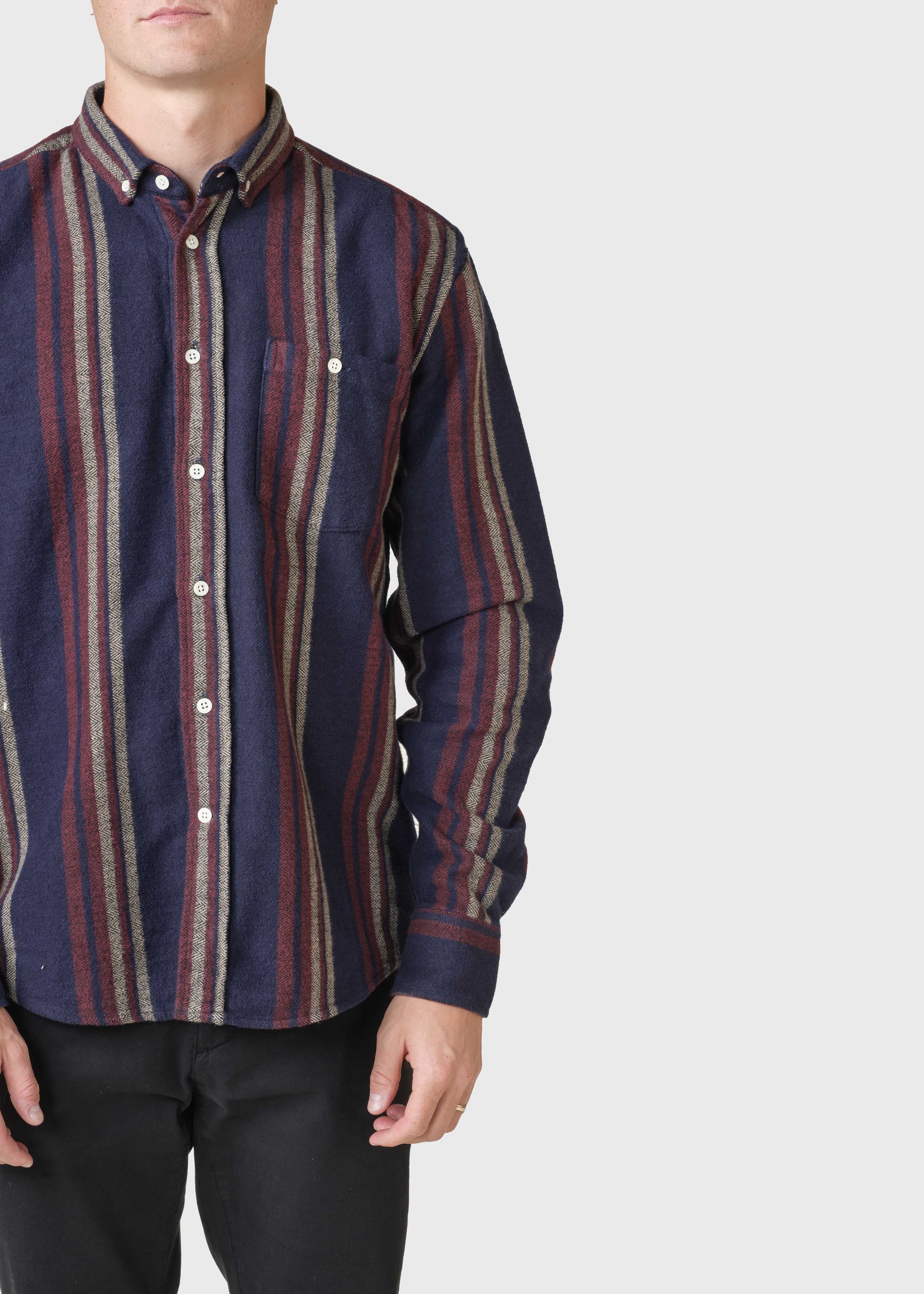 Filipe Shirt - Sand/navy/red