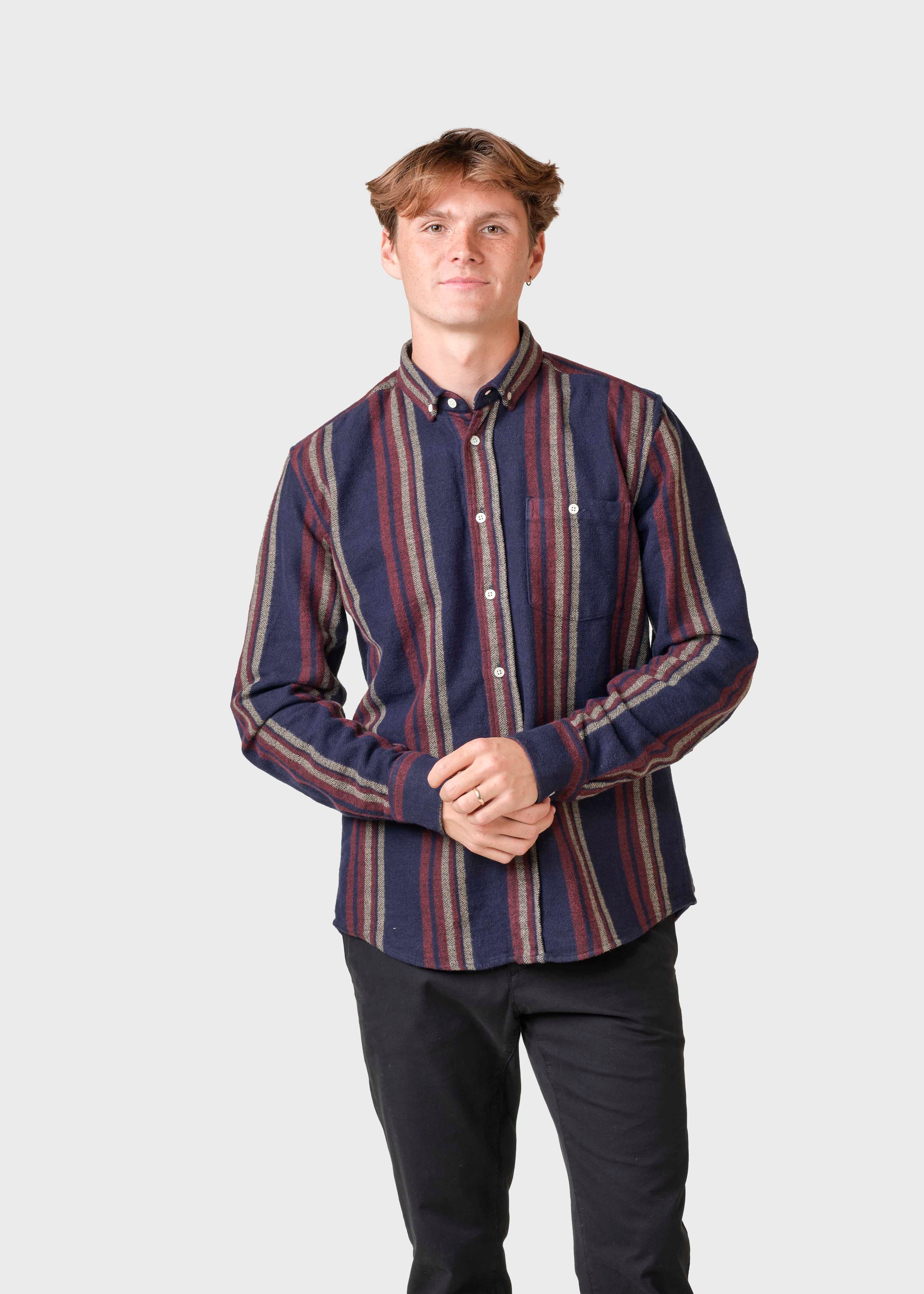 Filipe Shirt - Sand/navy/red