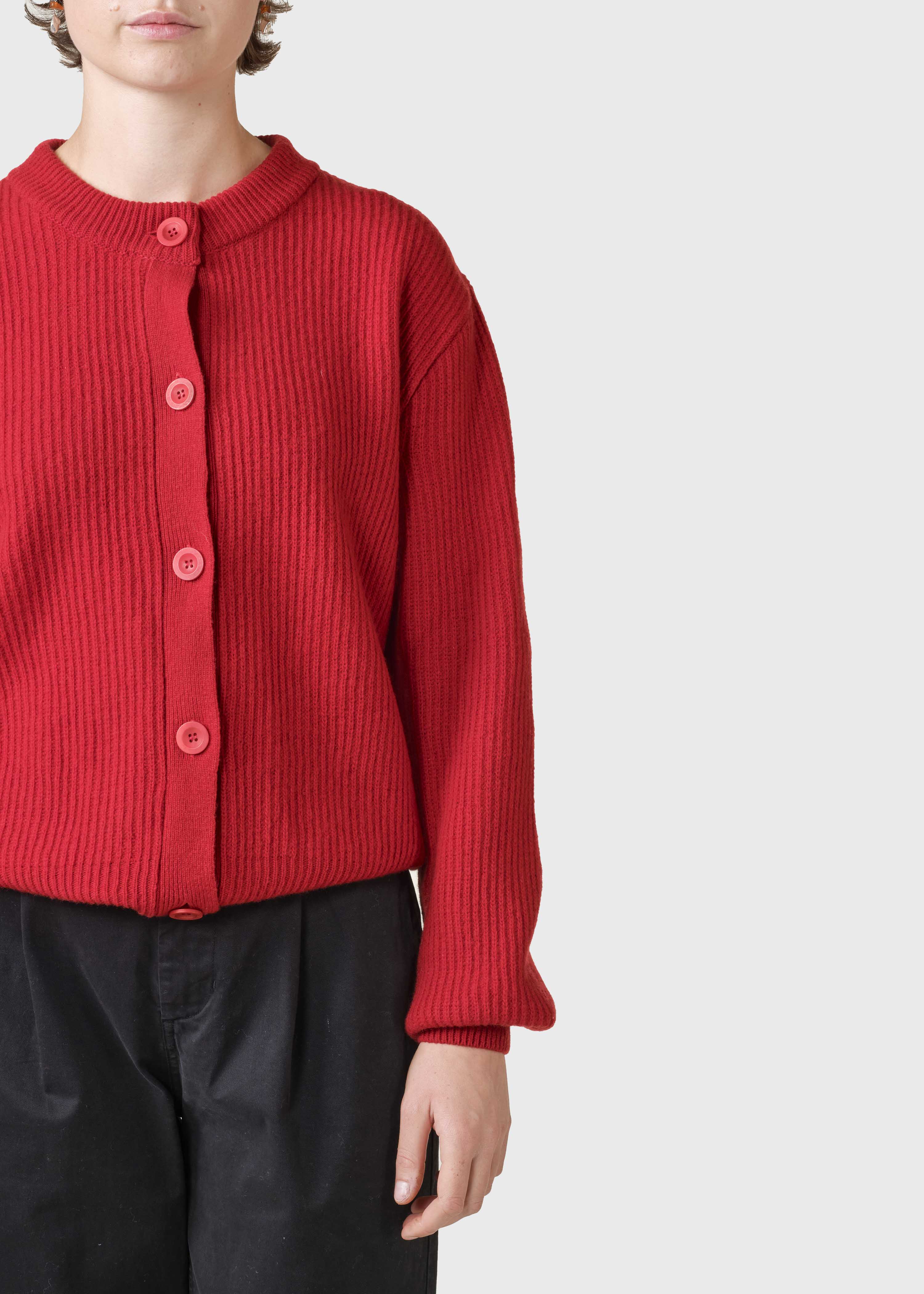 Gerda Knit Cardigan - Red