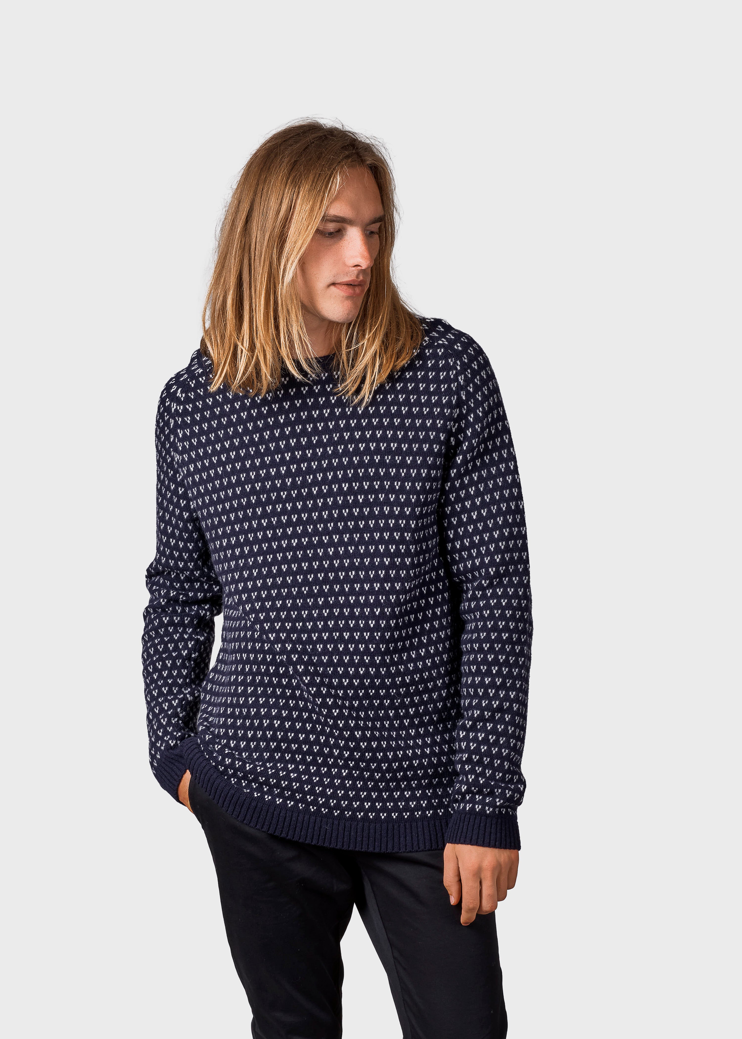 Hugo Knit - Navy/cream