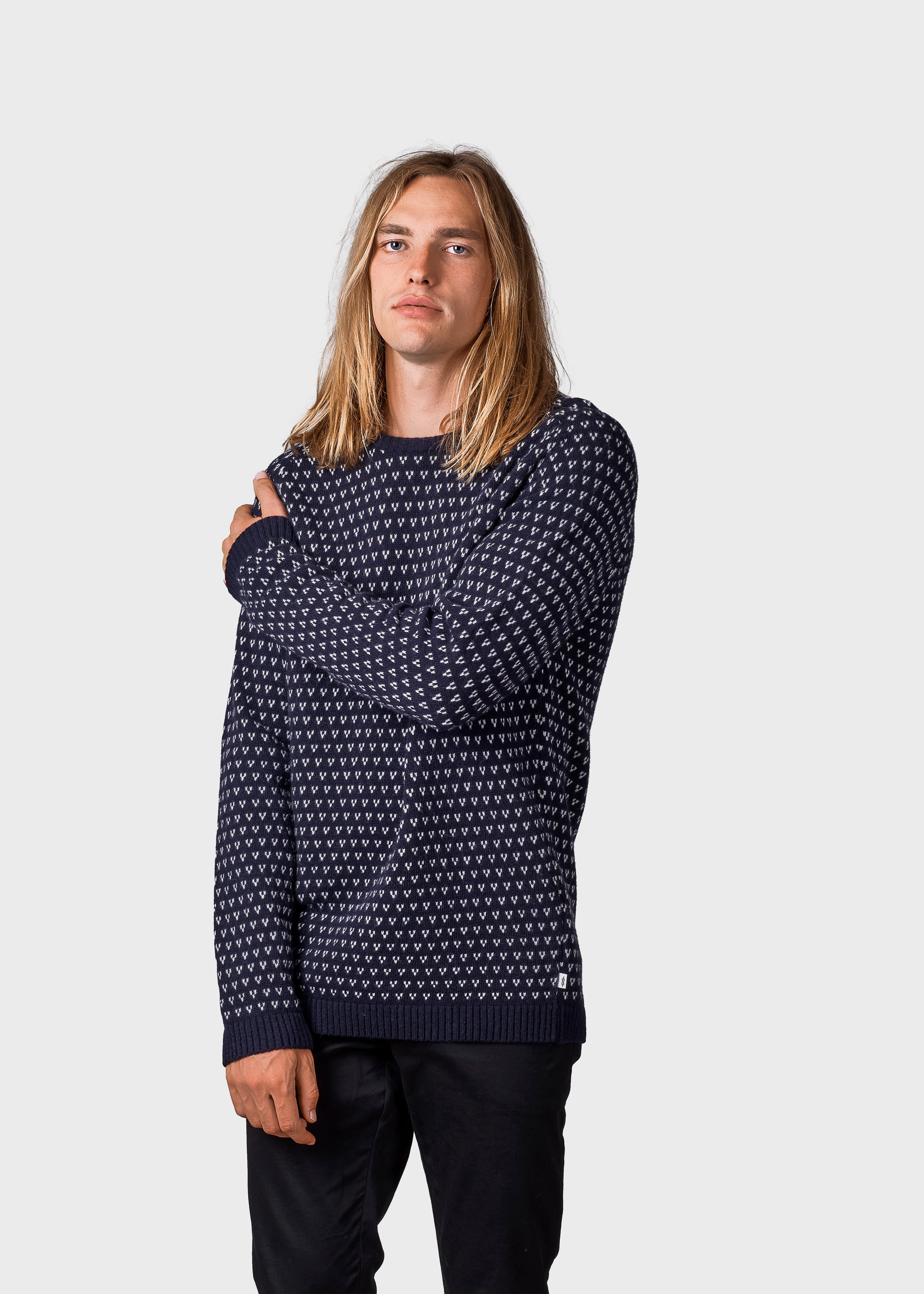 Hugo Knit - Navy/cream