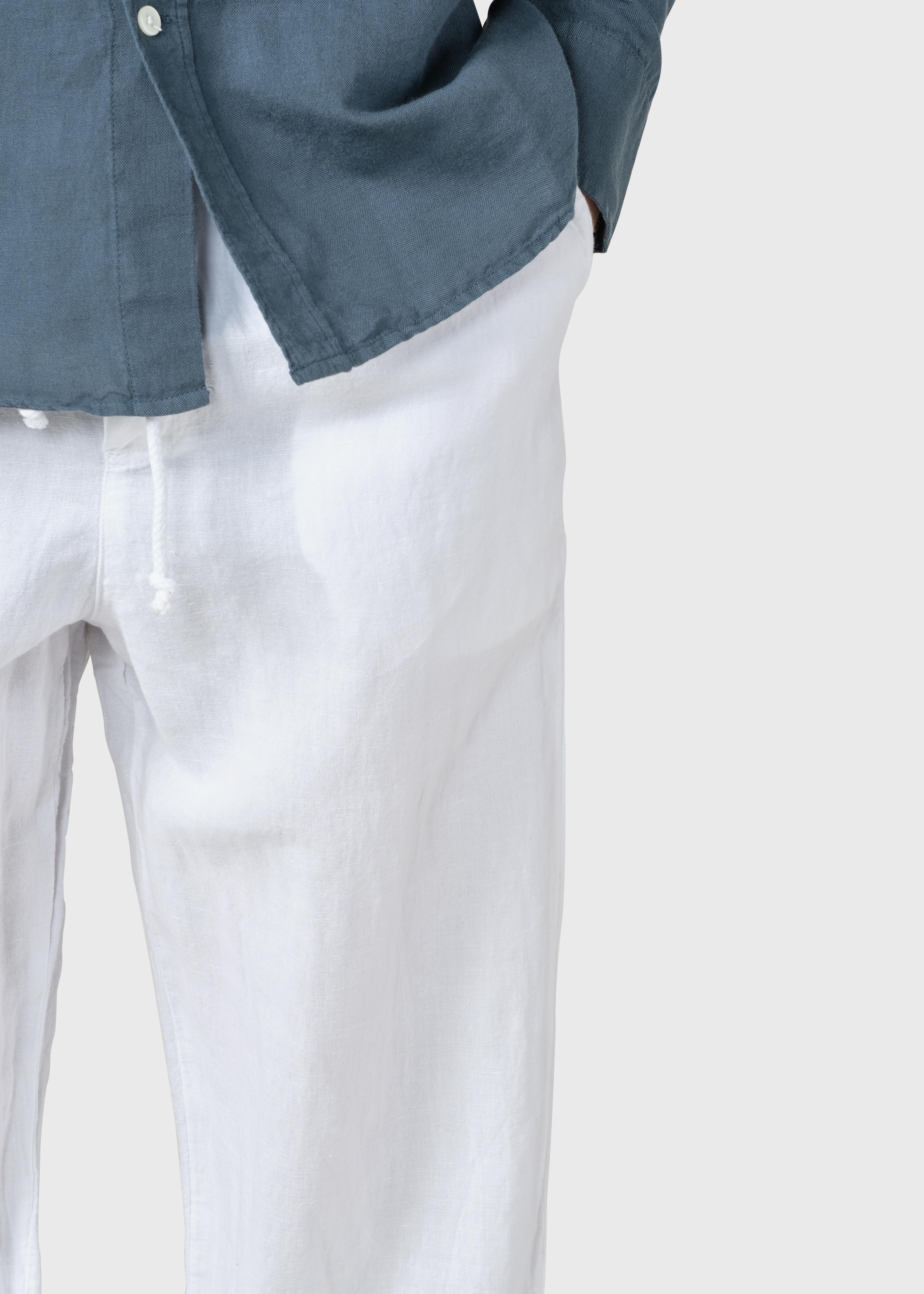 Jens Linen Pants - White