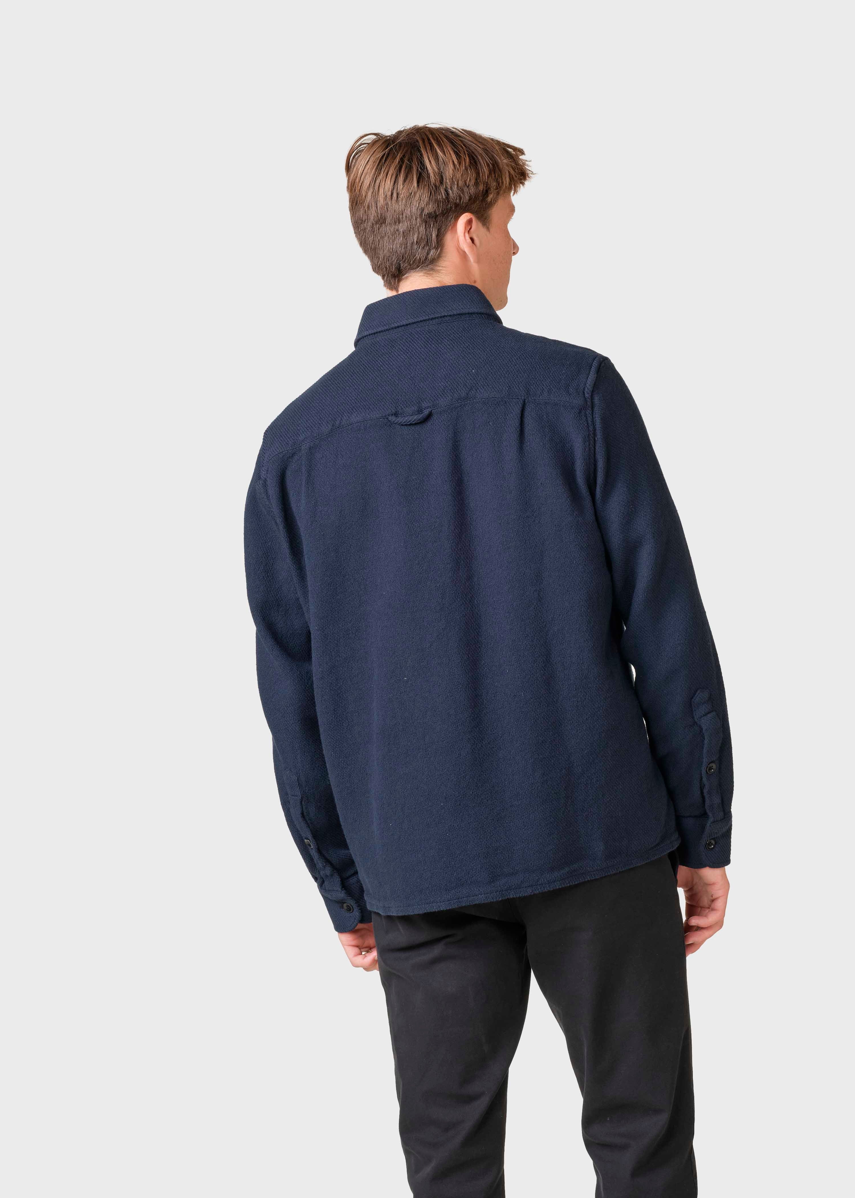 Jeremy Solid Overshirt - Navy