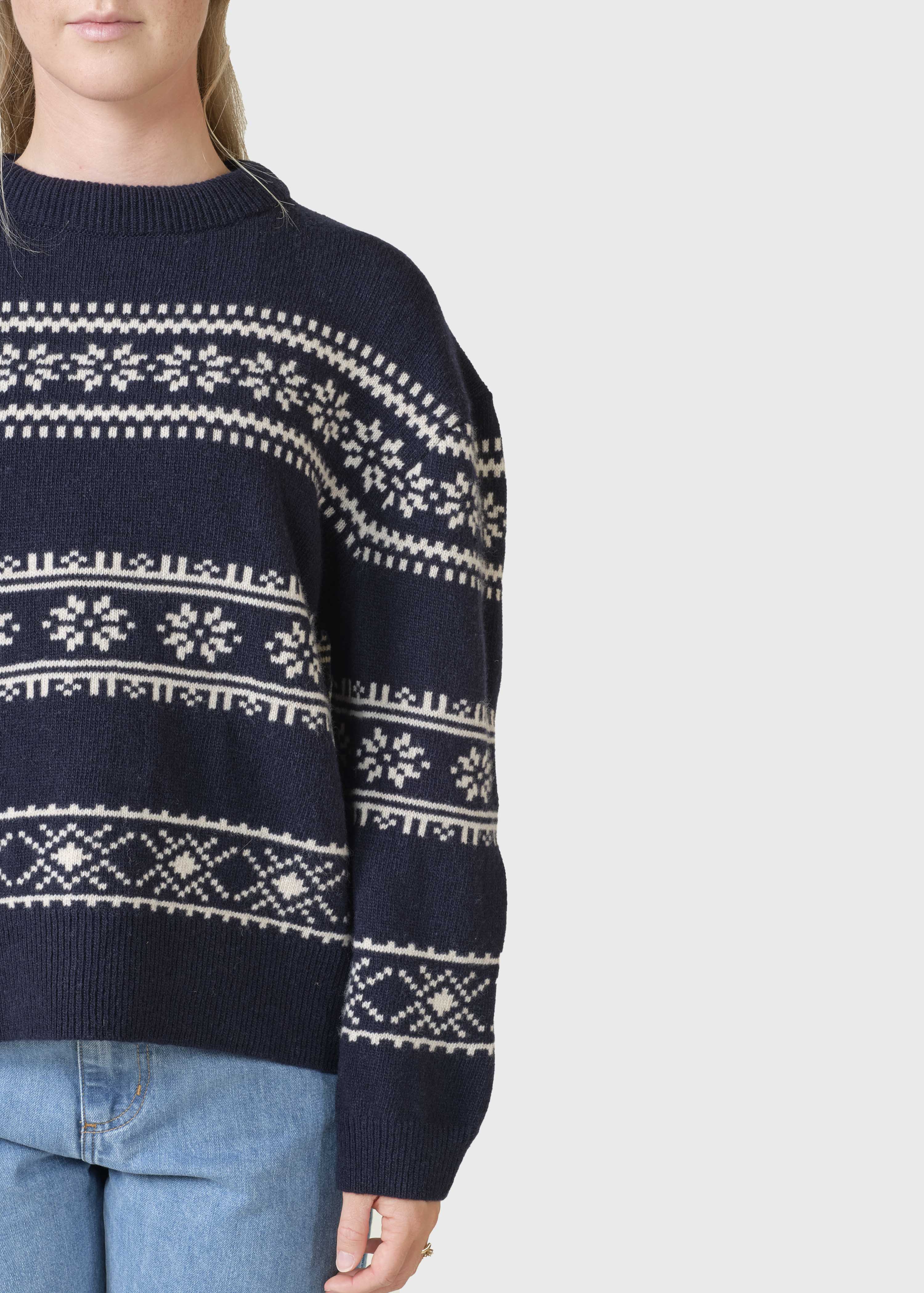 Jette Knit - Navy/pastel Sand