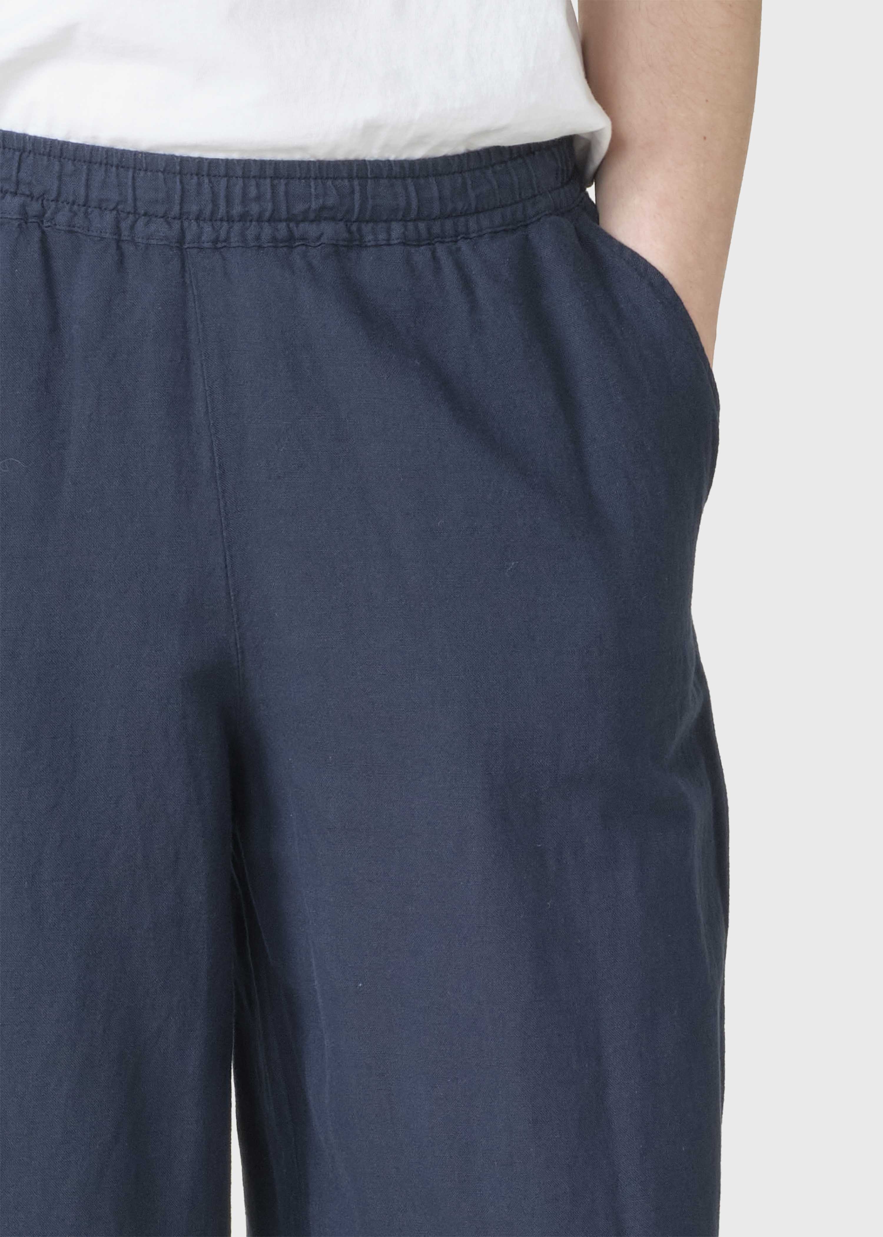 Kaja Cotton/linen Pants - Navy