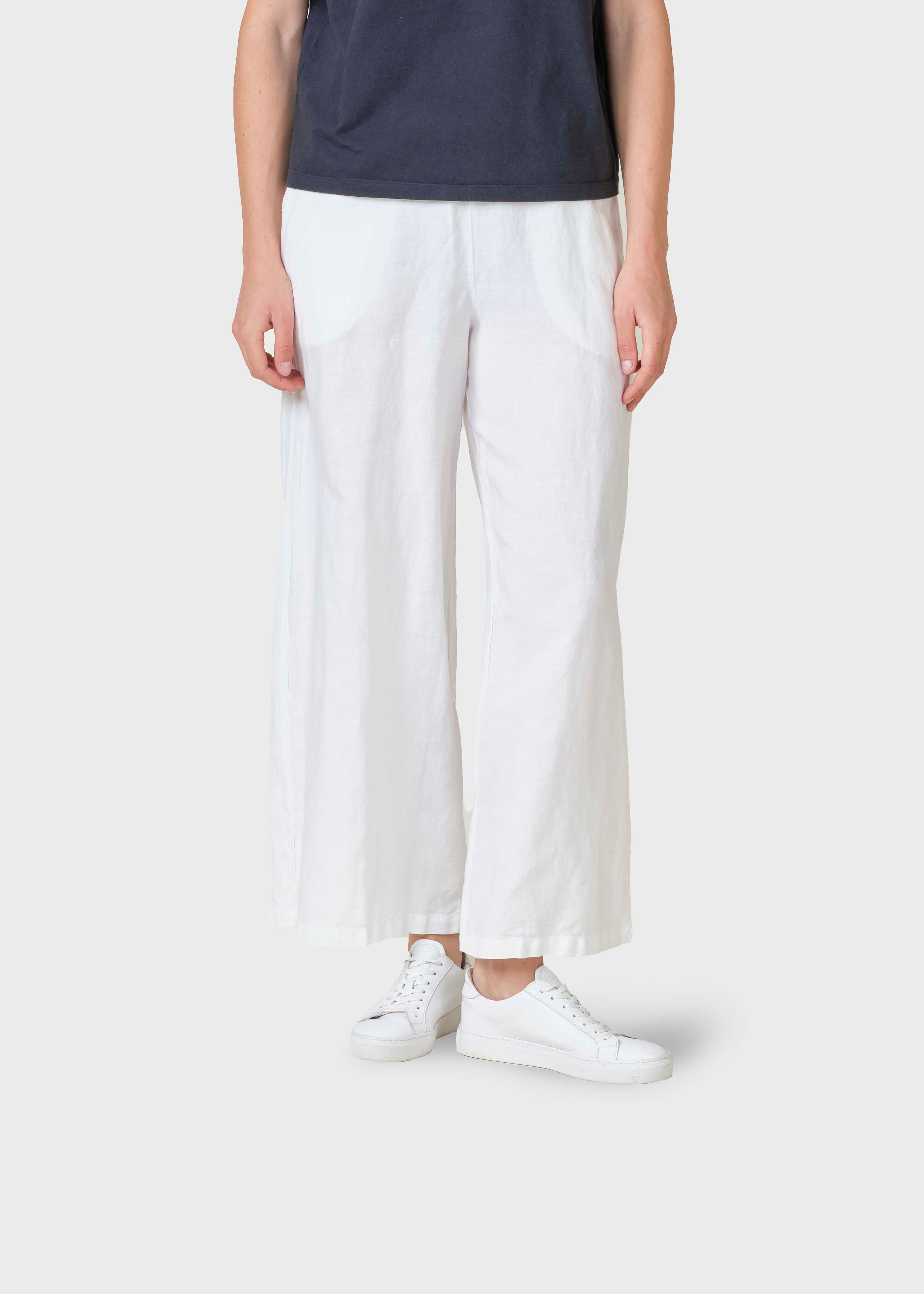 Kaja Cotton/linen Pants - White