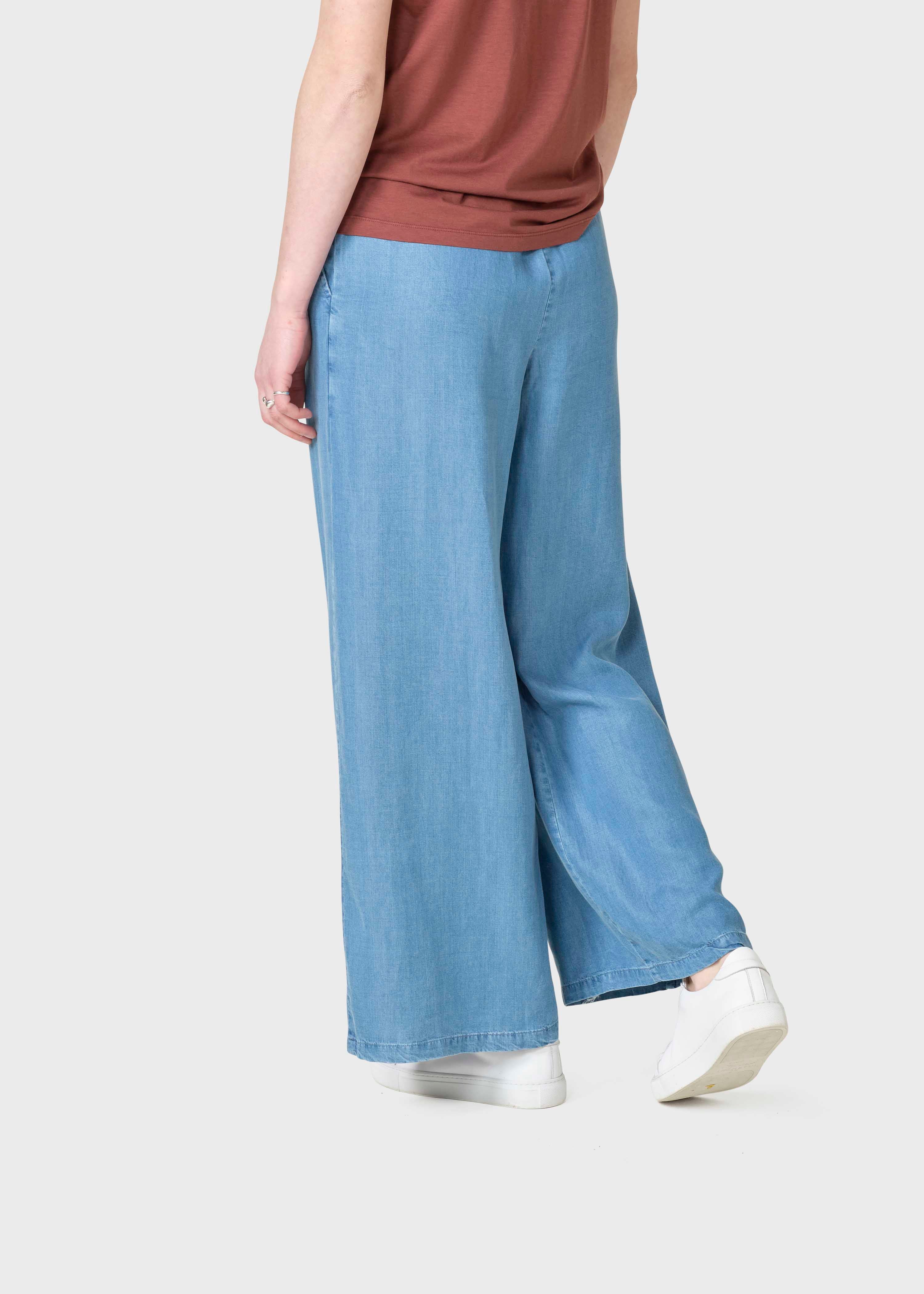 Kaja Lyocell Pants - Light Blue Chambrey
