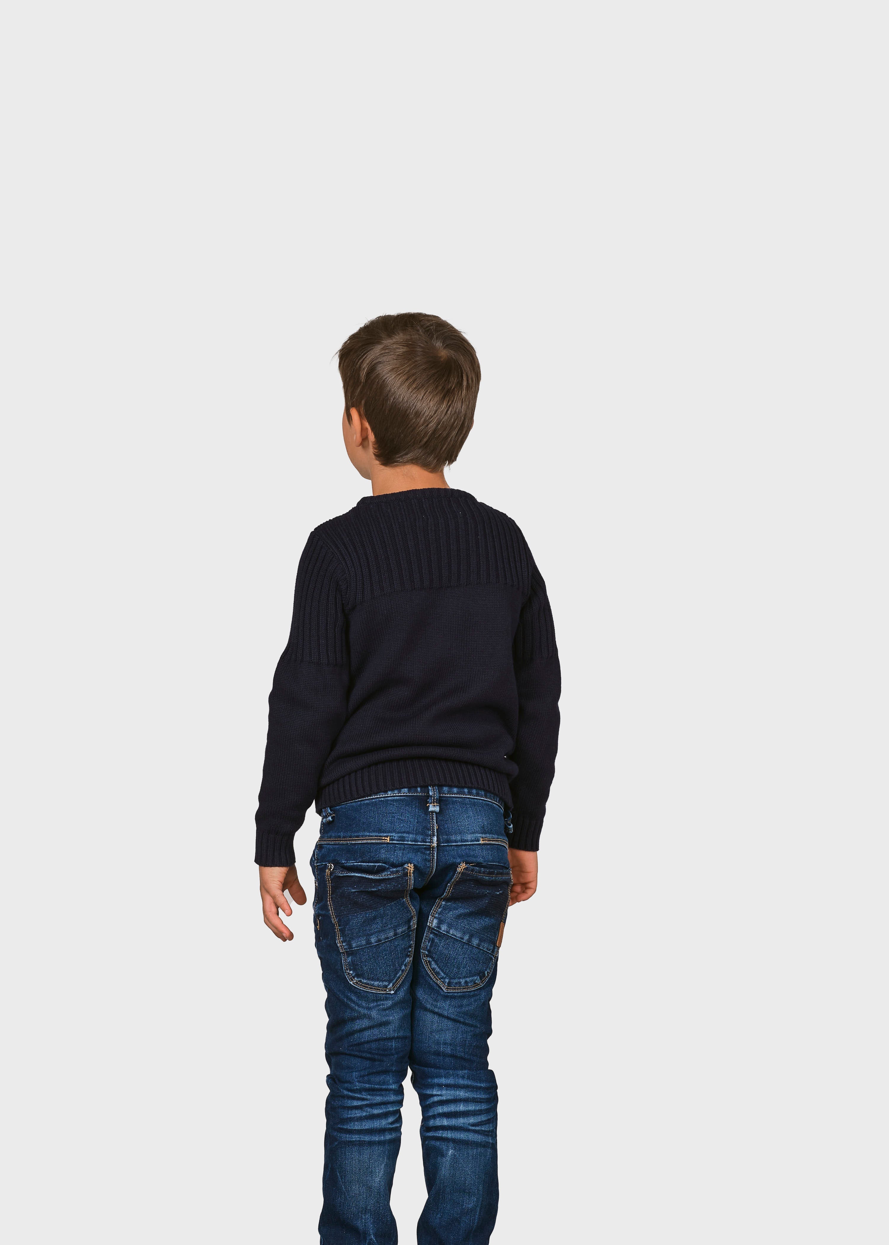 Kids Pattern Cotton Knit - Navy