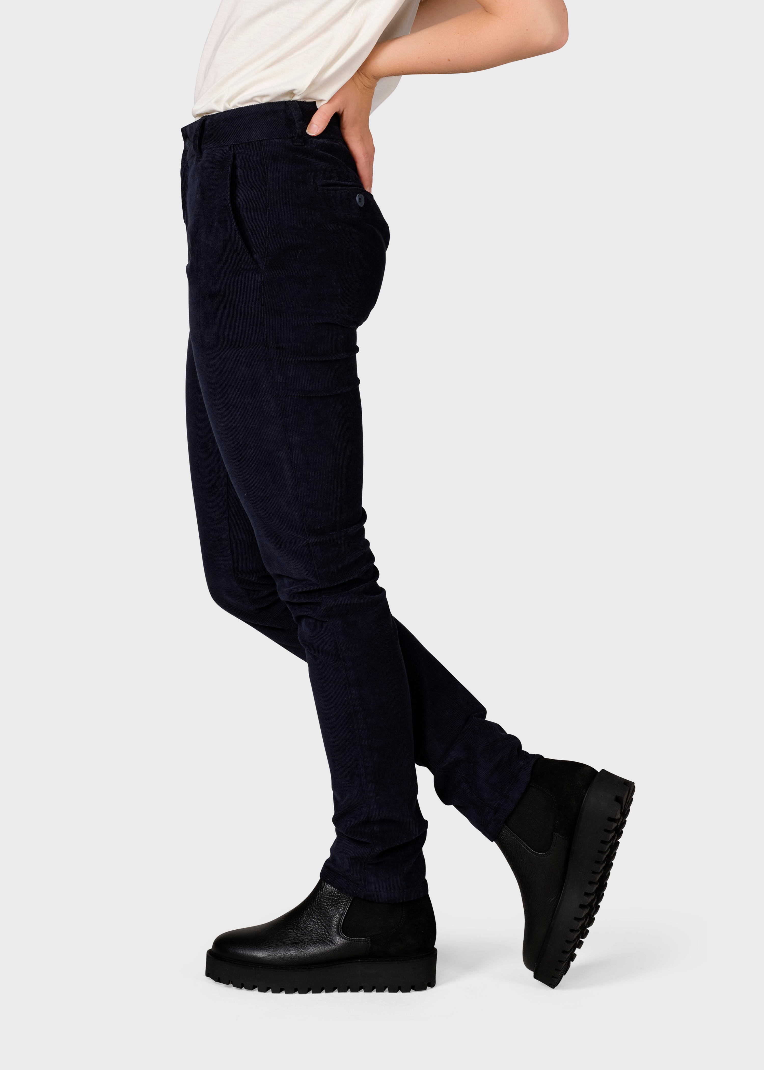 Liv Corduroy Pants - Navy