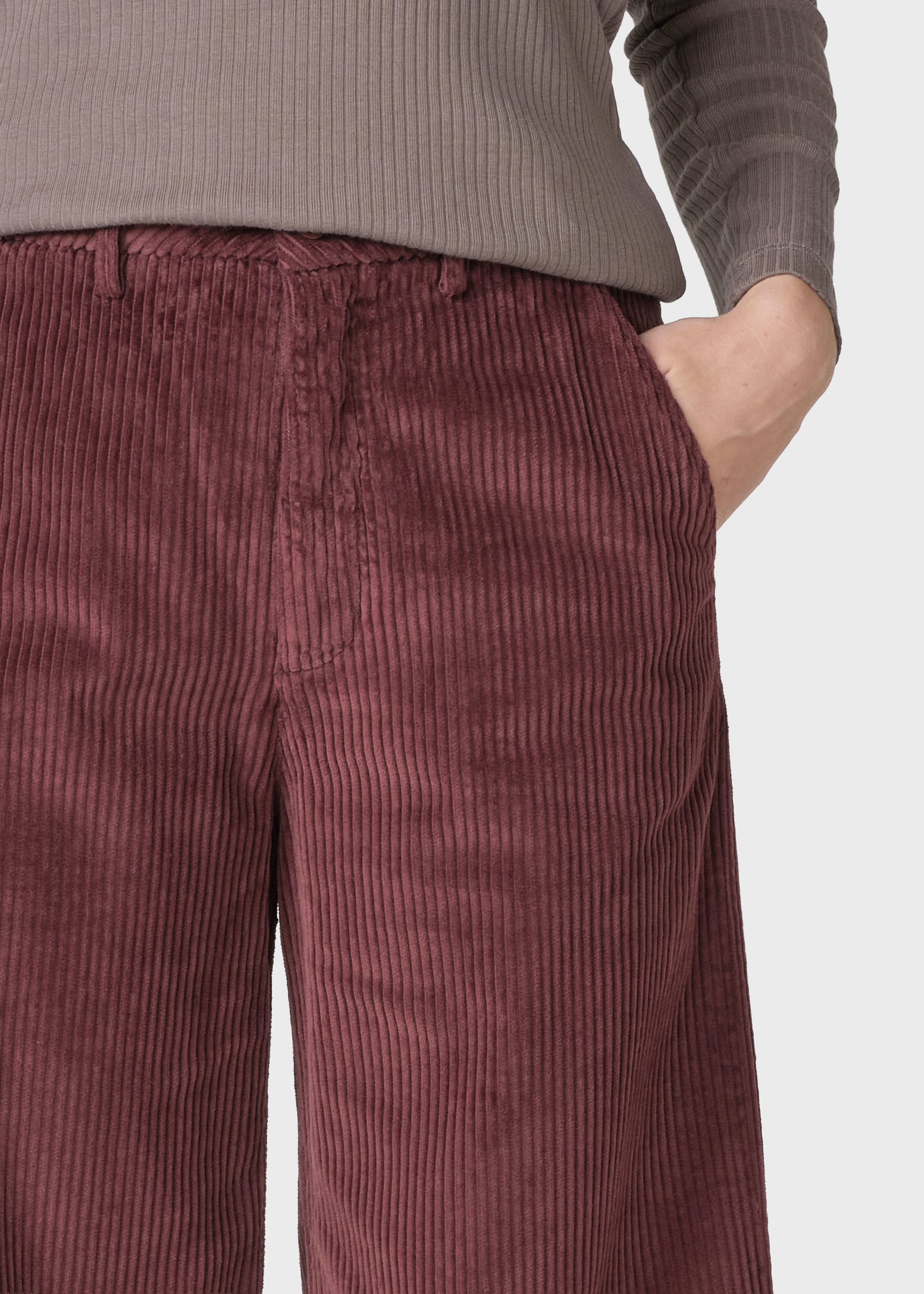 Lois Cord Pants - Burgundy