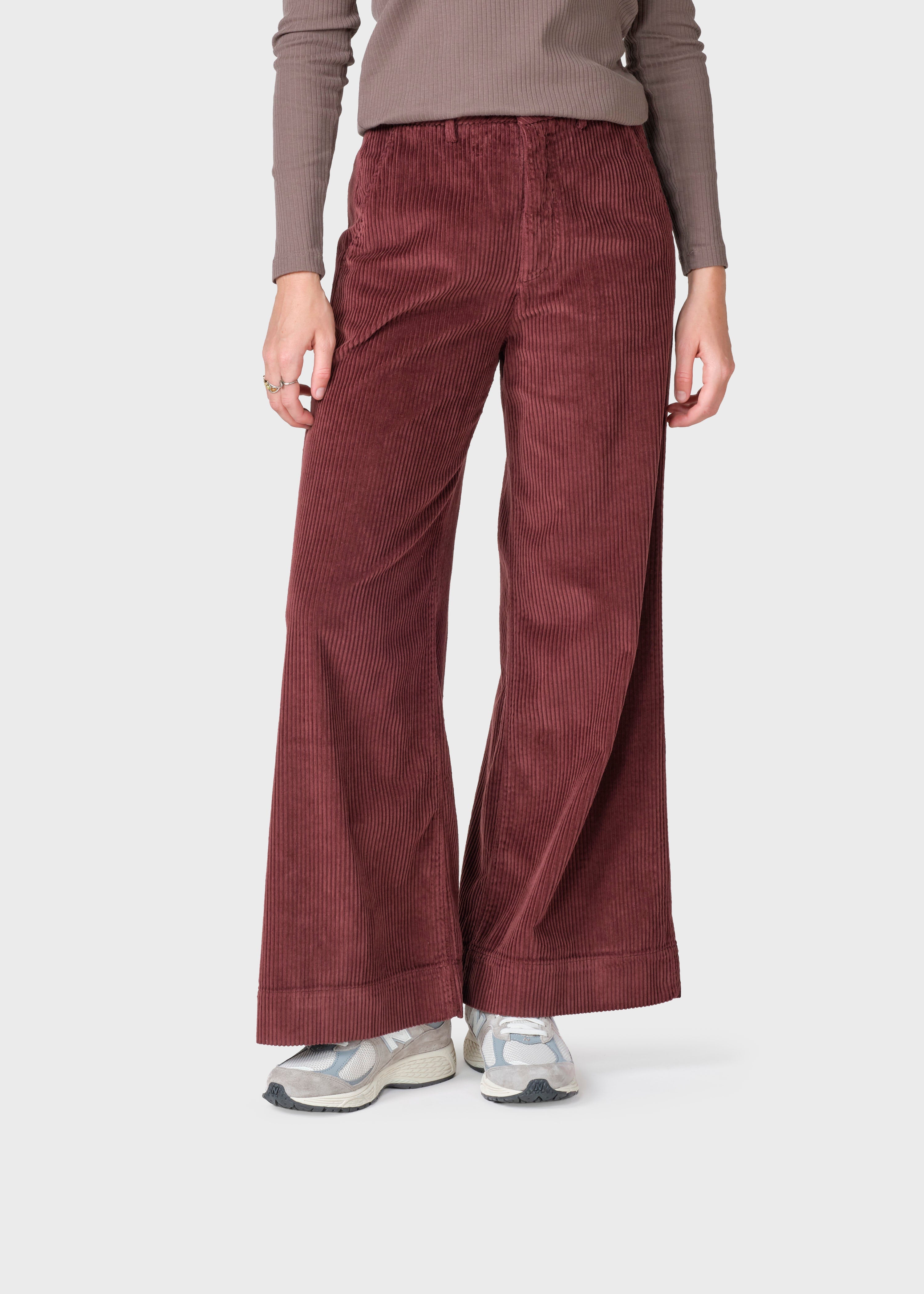 Lois Cord Pants - Burgundy