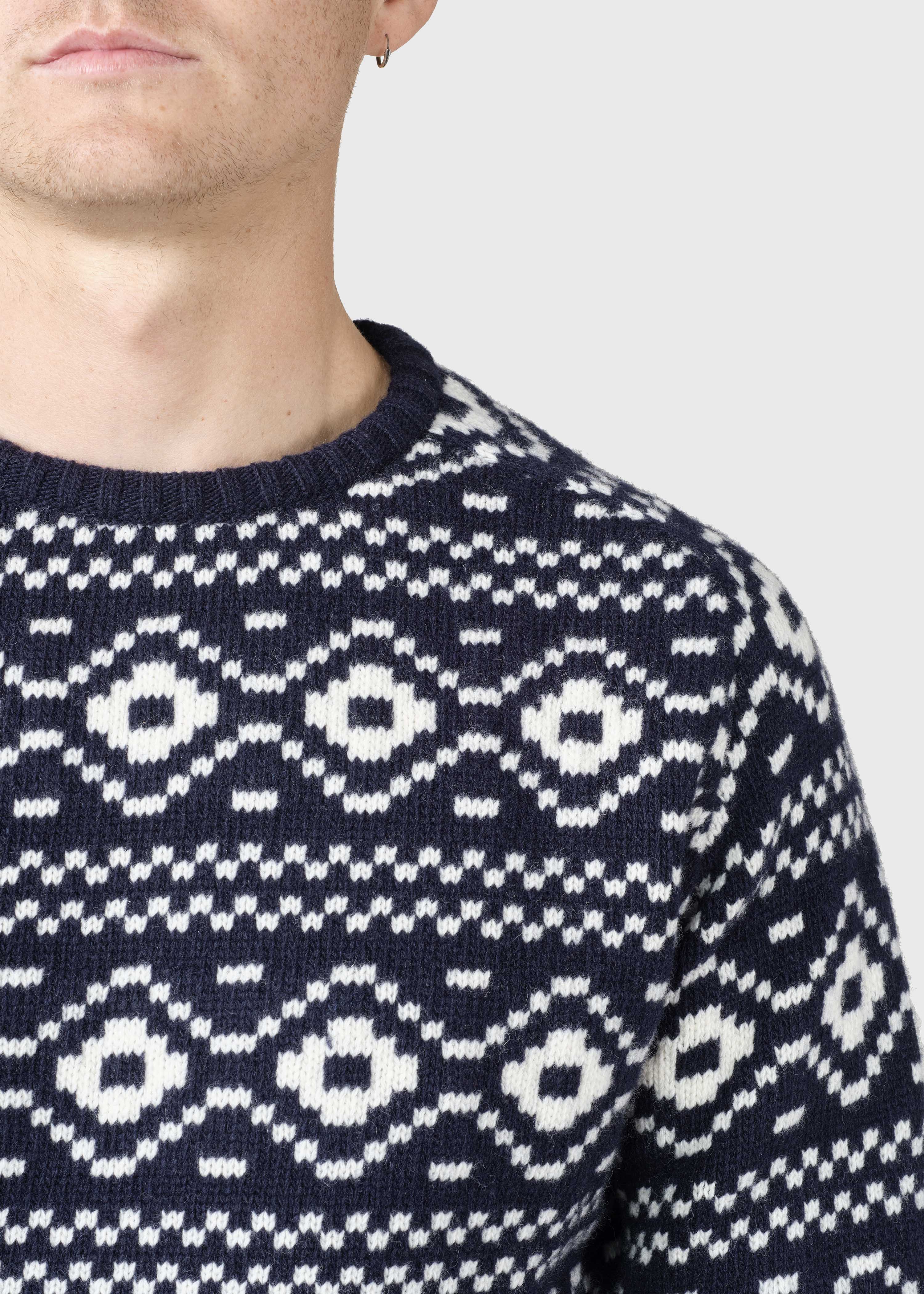 Marlon Knit - Navy/cream