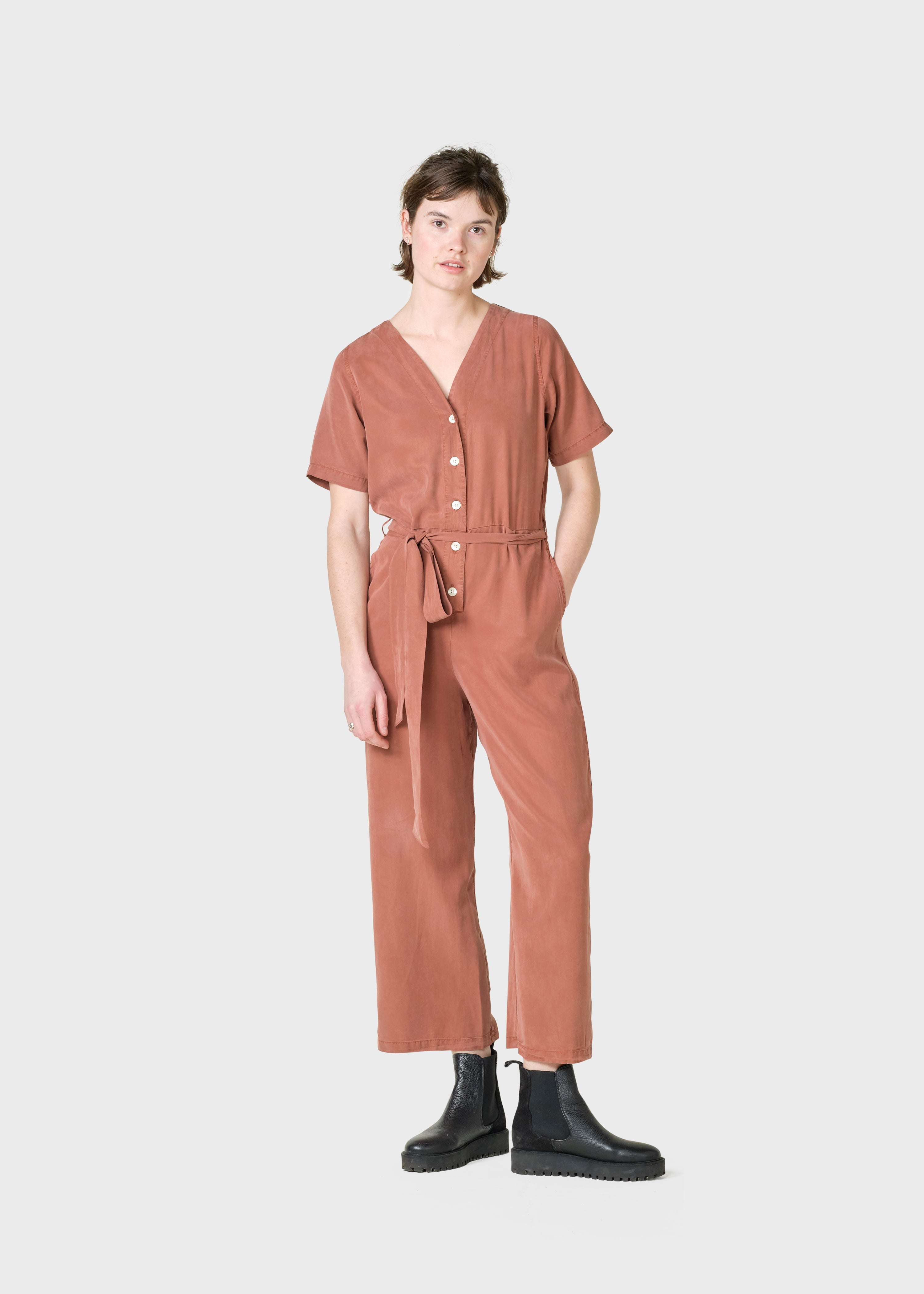 Marna Jumpsuit - Burnt Sienna