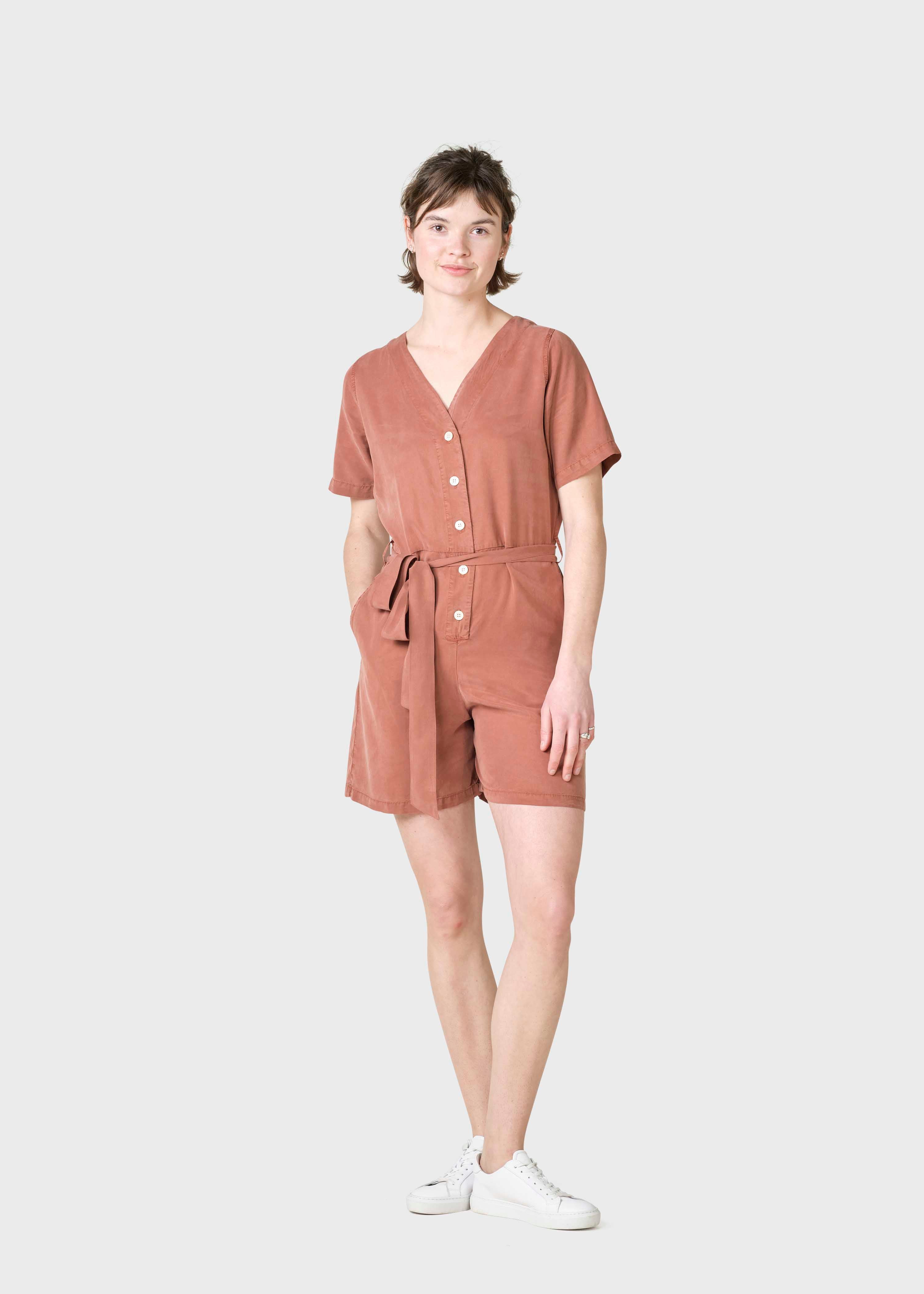 Marna Short Jumpsuit - Burnt Sienna
