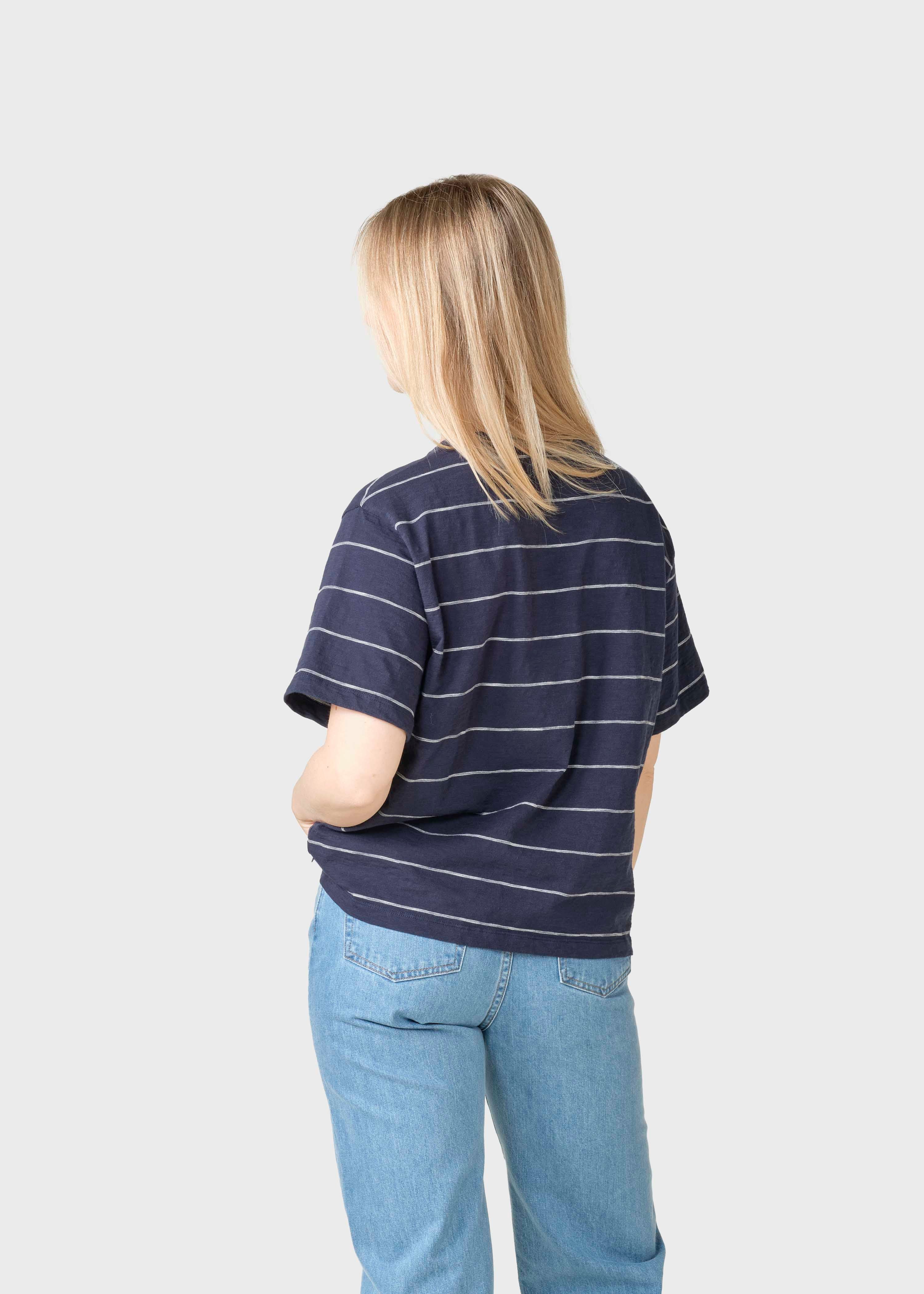 Megan Tee - Navy/cream