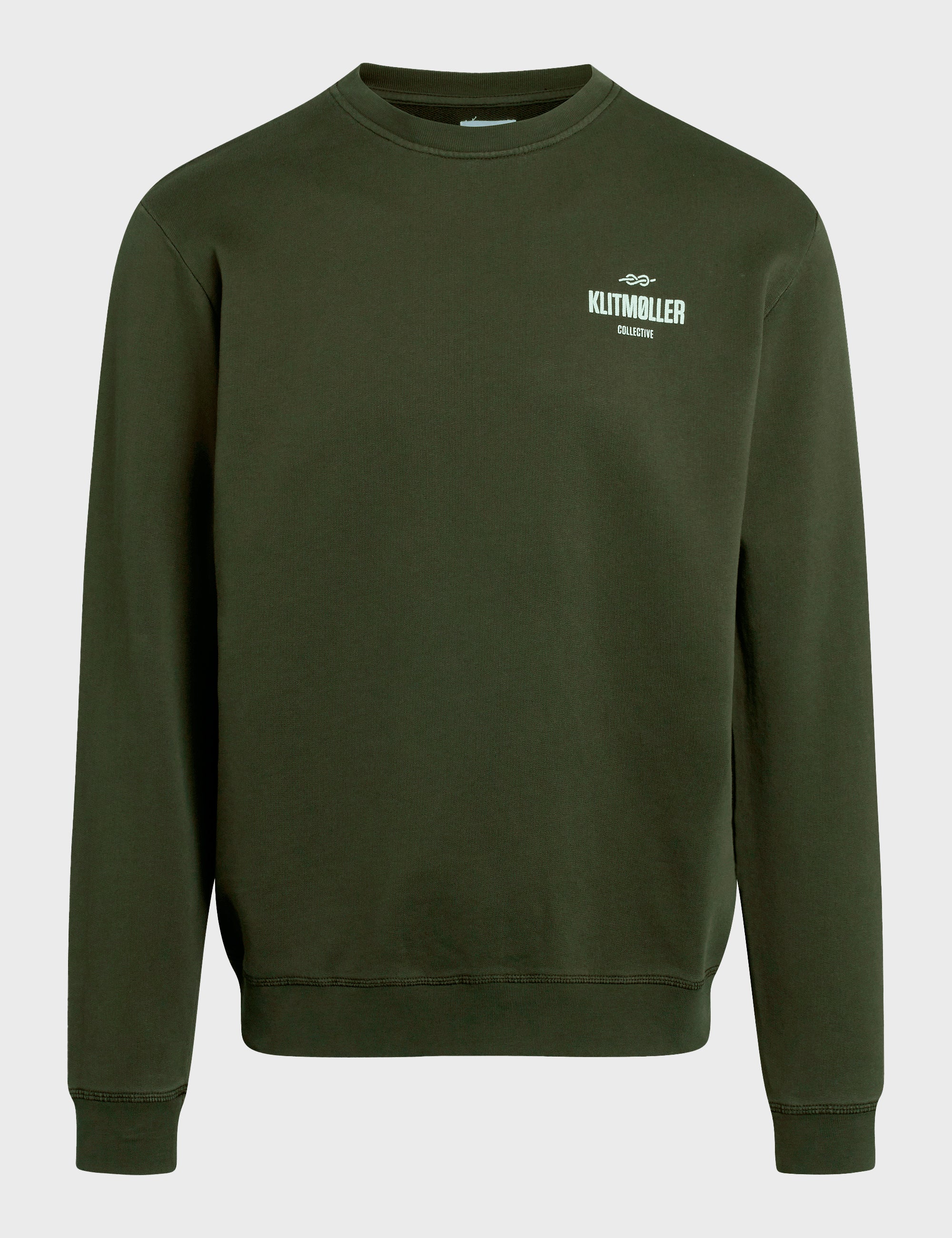 Mens Small Logo Crew - Olive