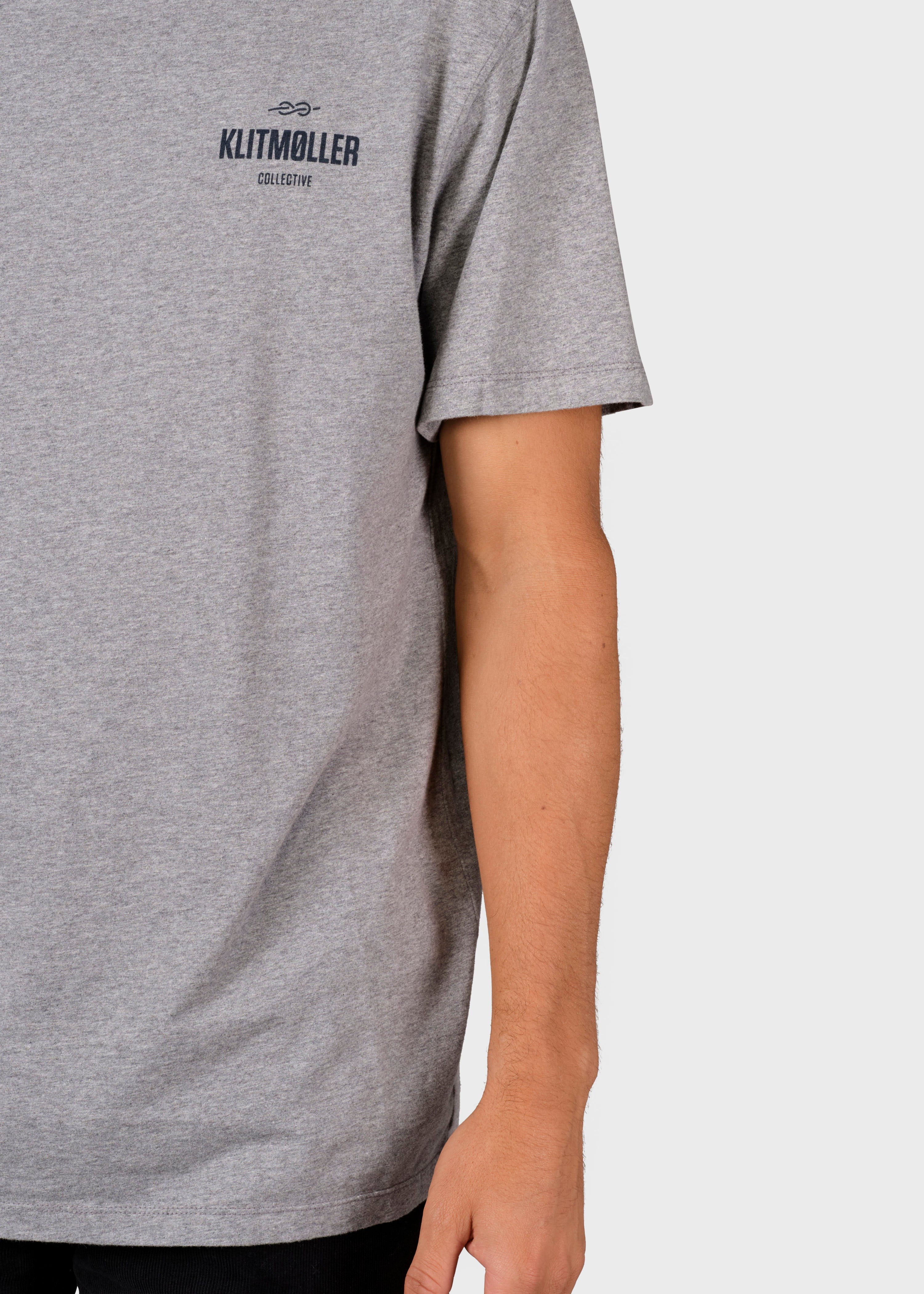 Mens Small Logo Tee - Grey Melange