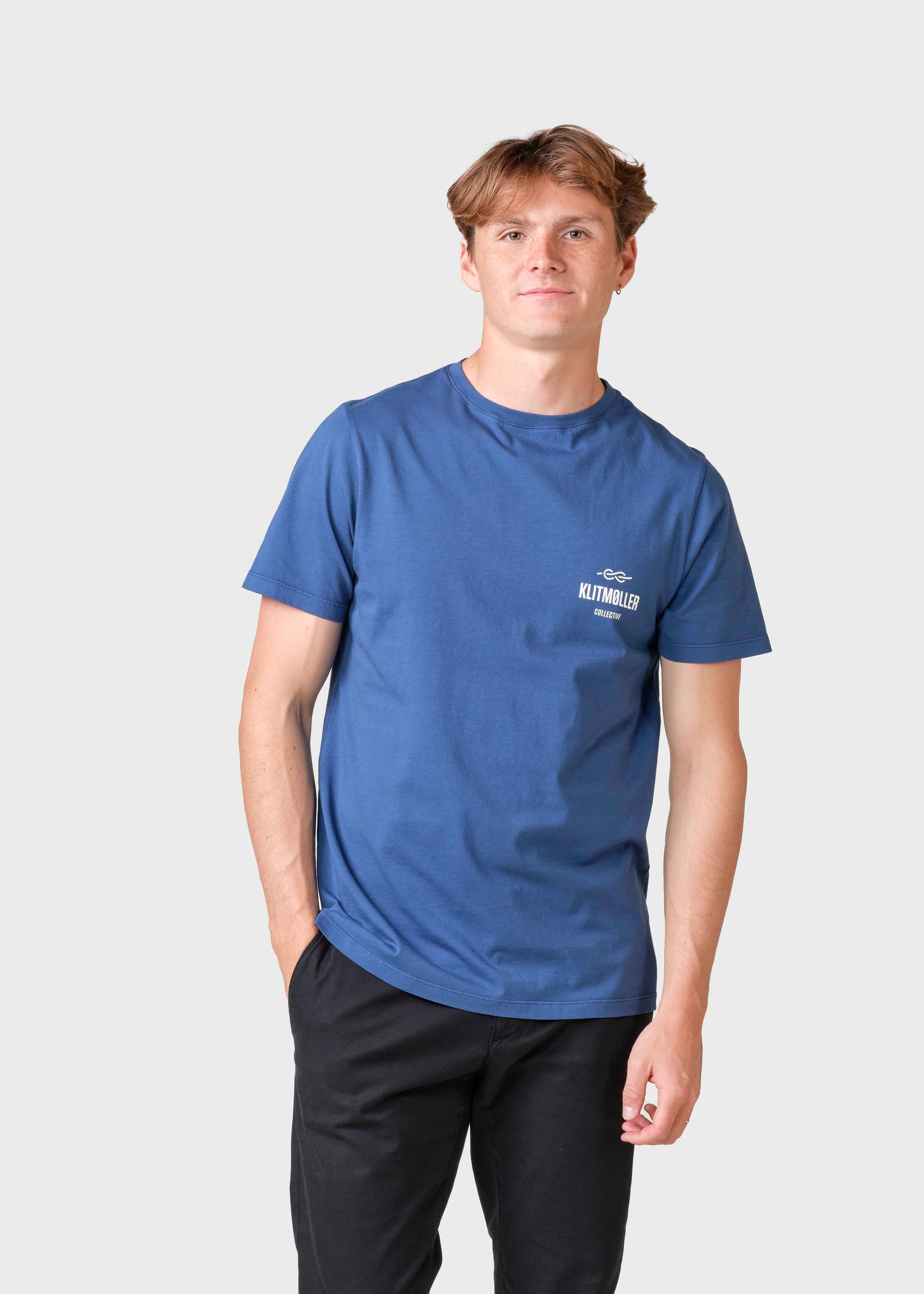 Mens Small Logo Tee - Ocean