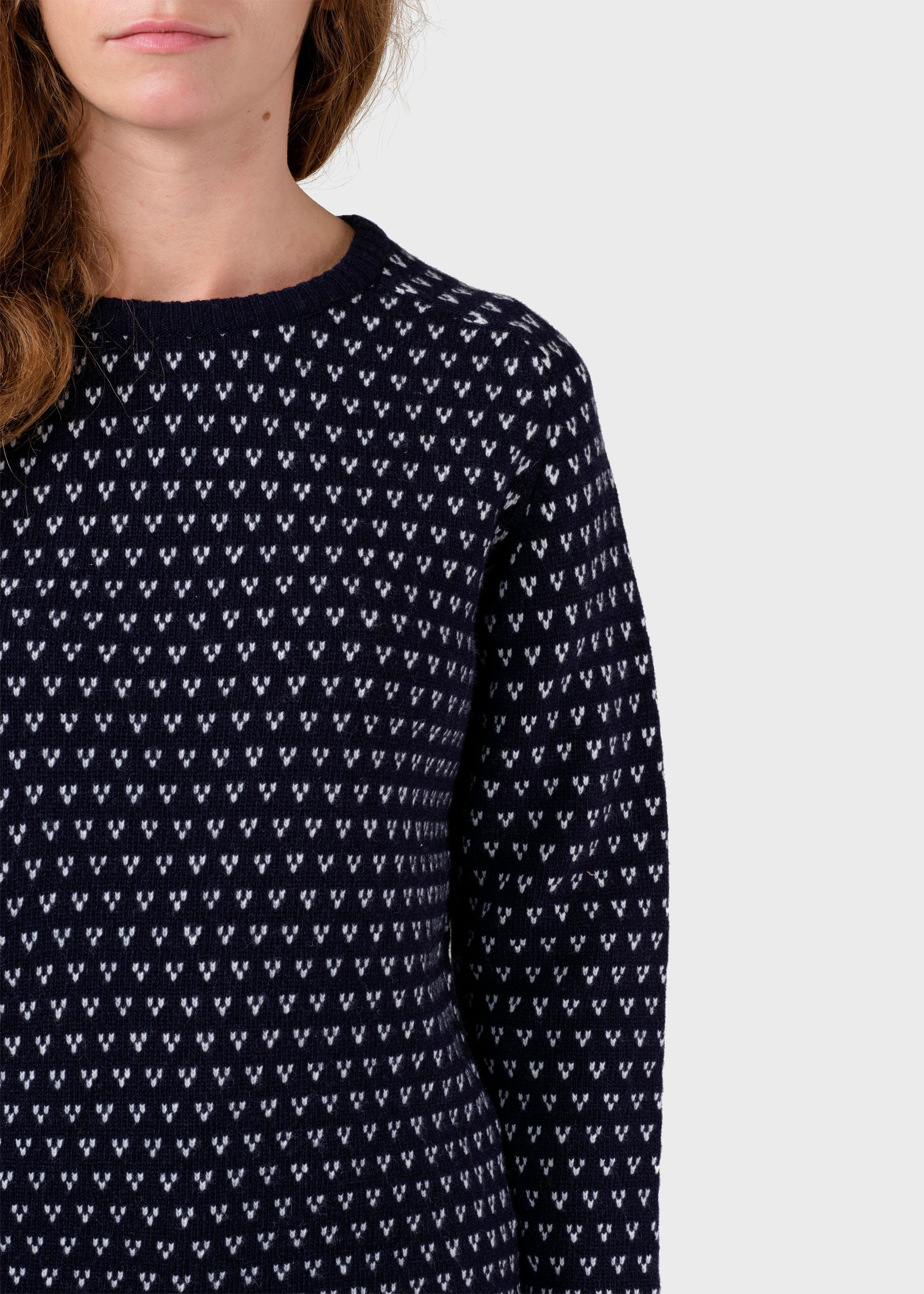 Mika Knit - Navy/cream