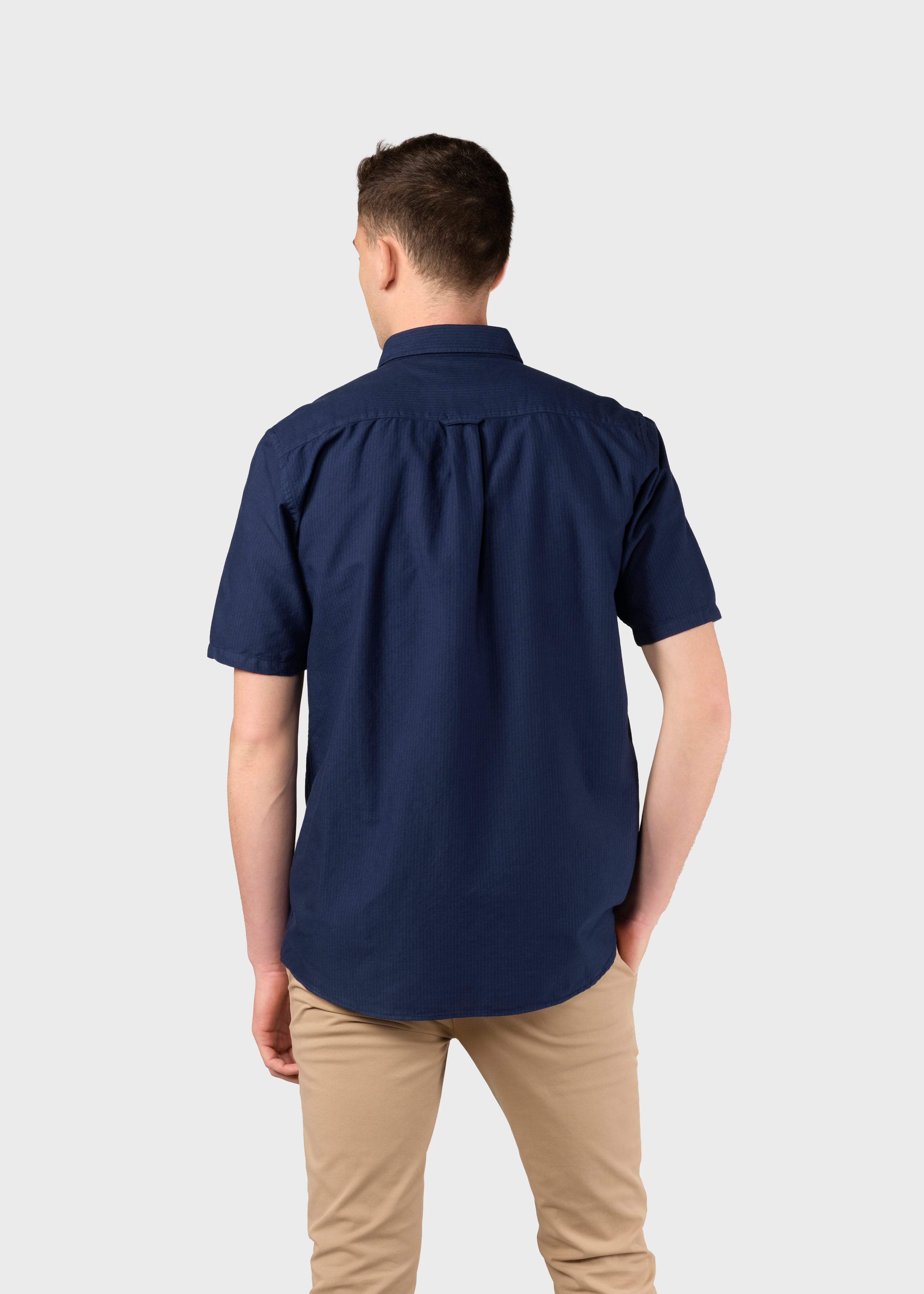 Mikkel Striped Shirt - Ocean/navy